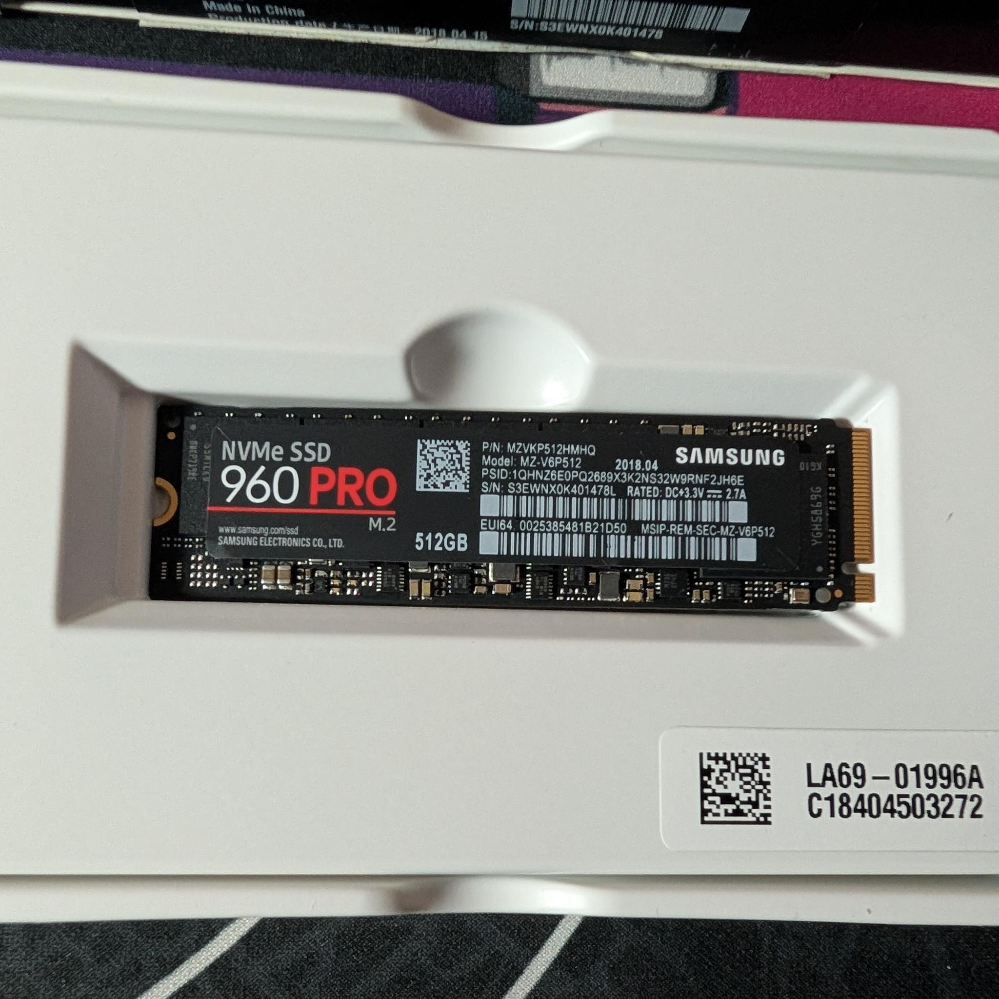 Samsung 960 Pro 512GB M.2 SSD