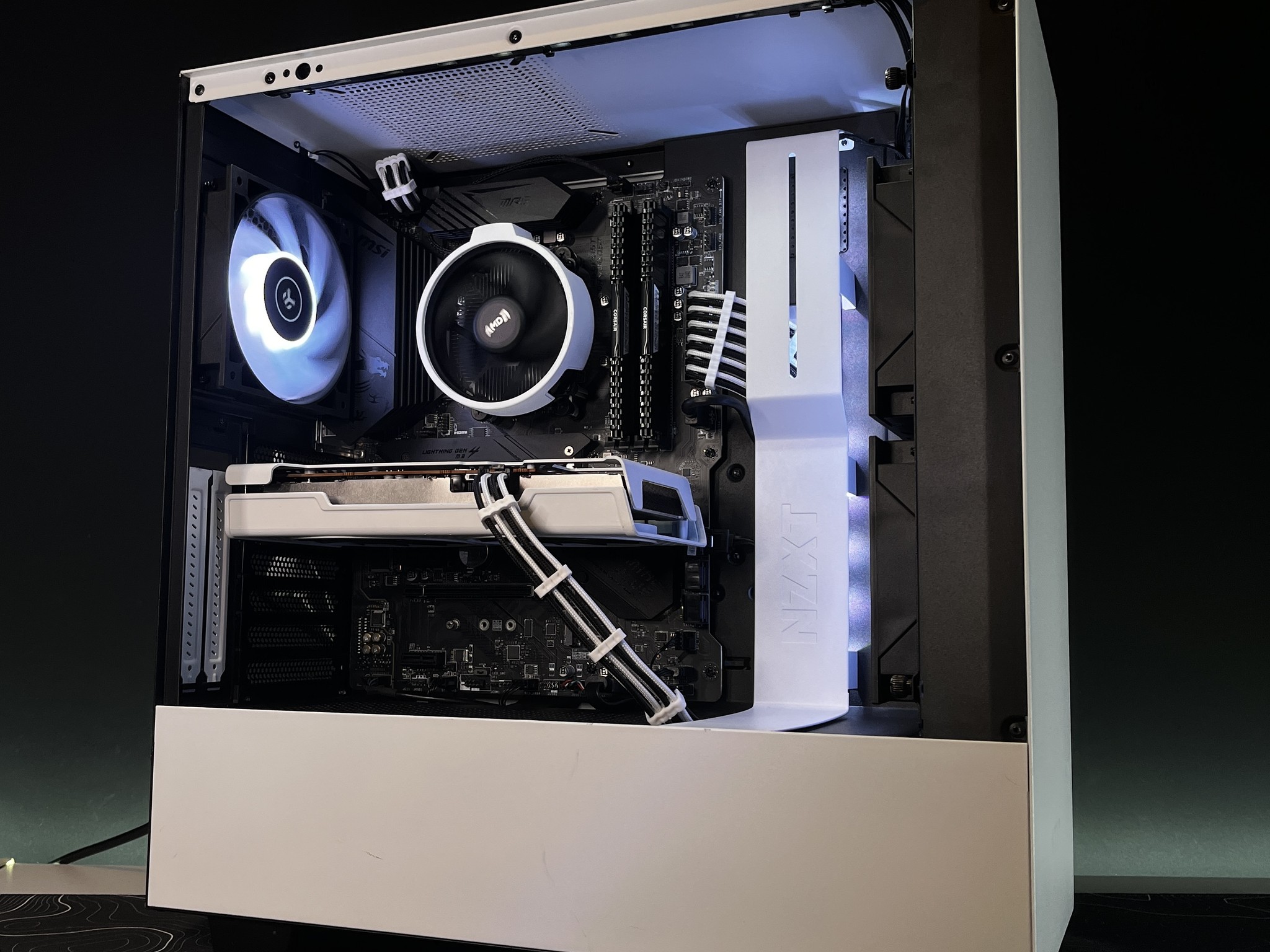 White & RGB Gaming PC | Ryzen 5 3600 & RX 6600