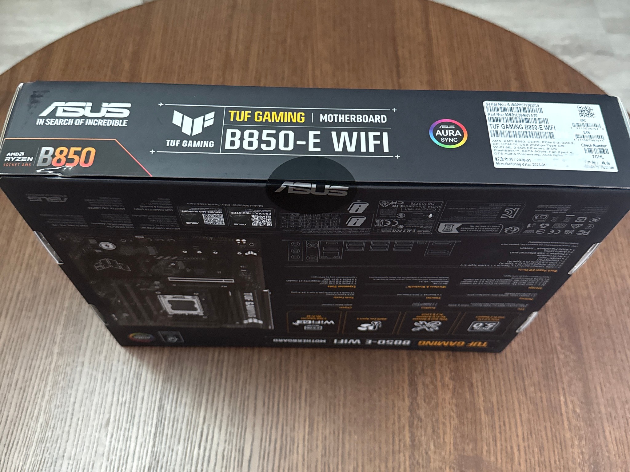 Asus TUF gaming B850-E WIFI Black New Unopened