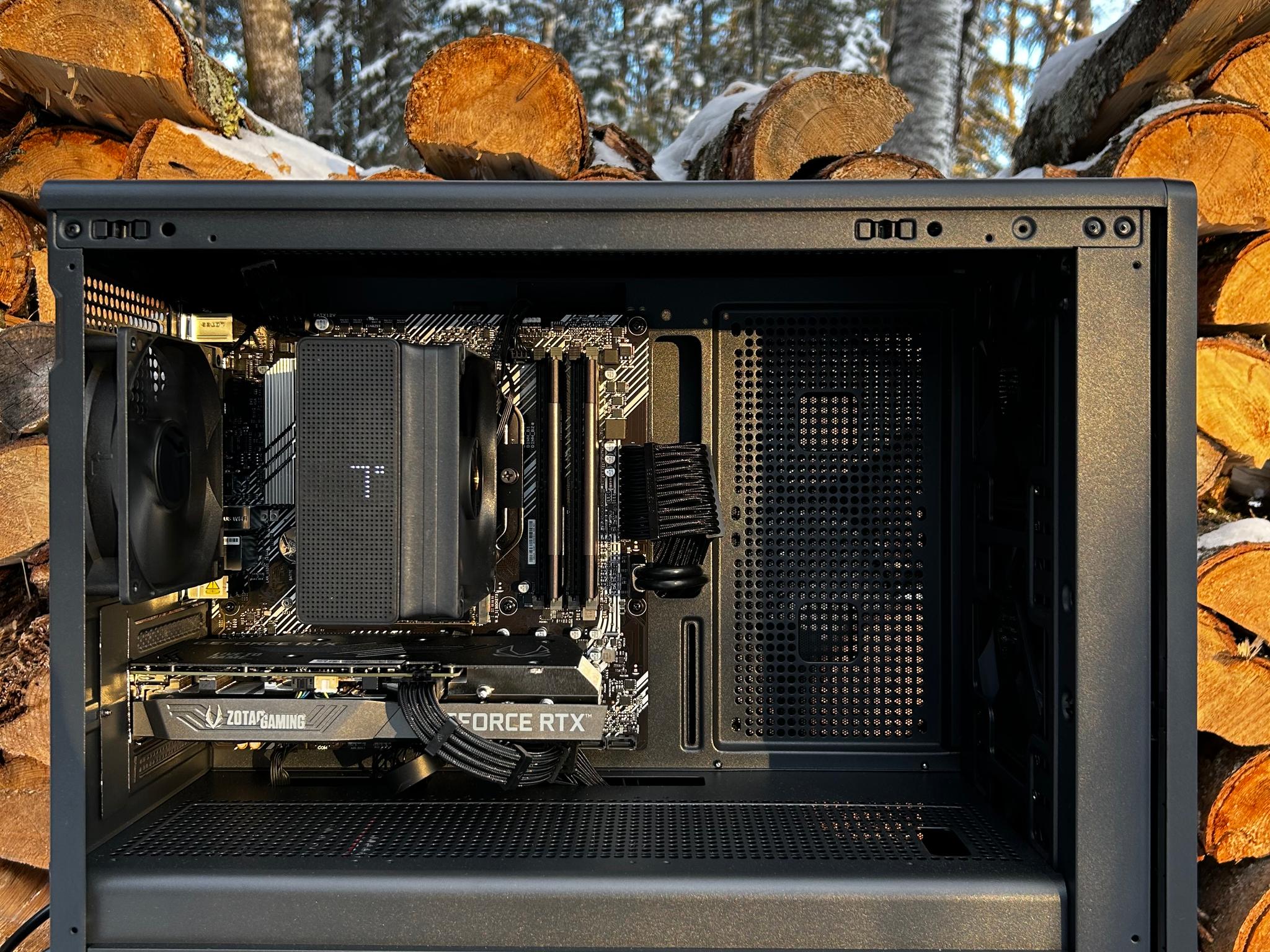 Premium Walnut Blackout Build | Ryzen 5 5600 | RTX 3060 12GB