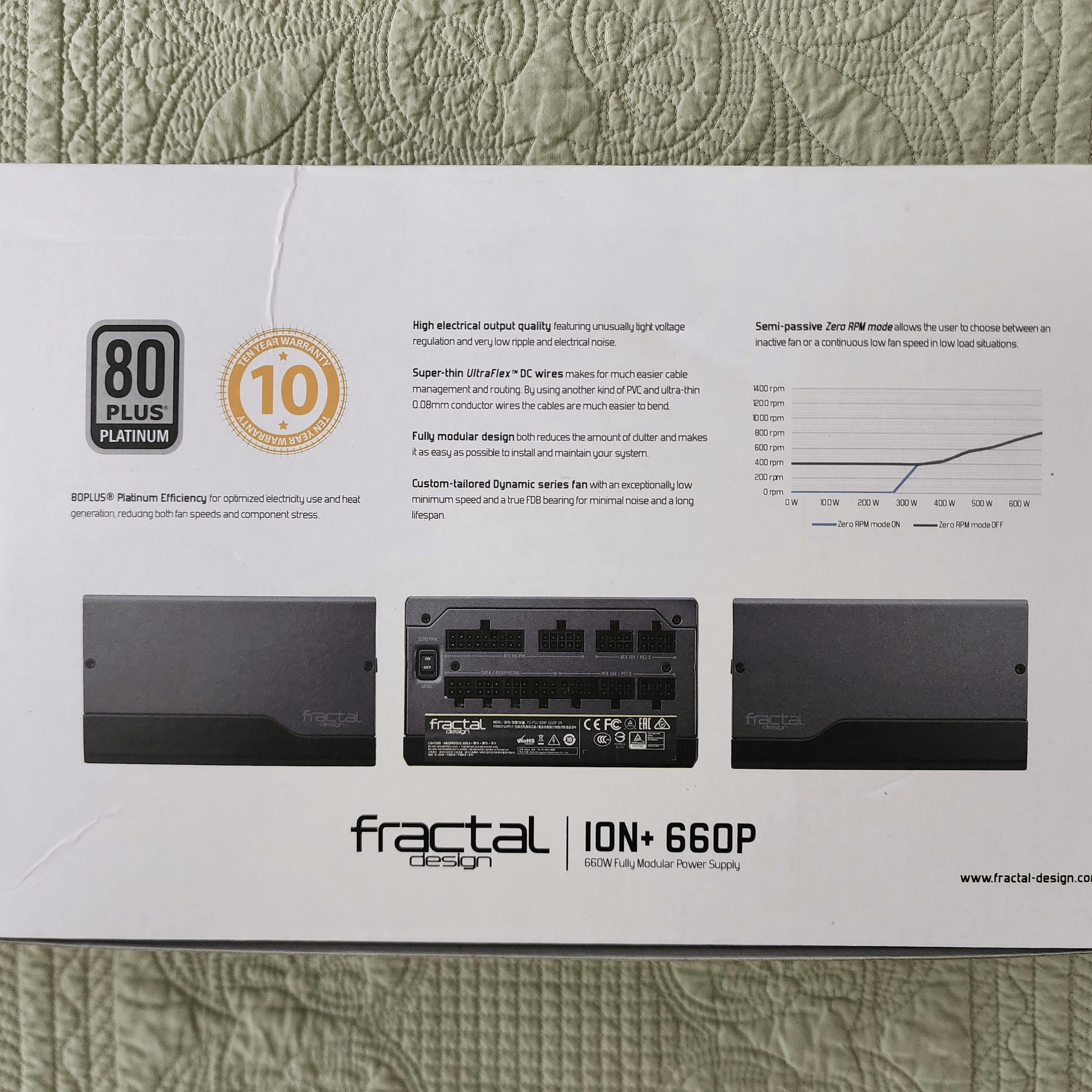 |SEALED| Fractal Design Ion+ 660W 80+ Platinum Certified Fully Modular ATX Power Supply