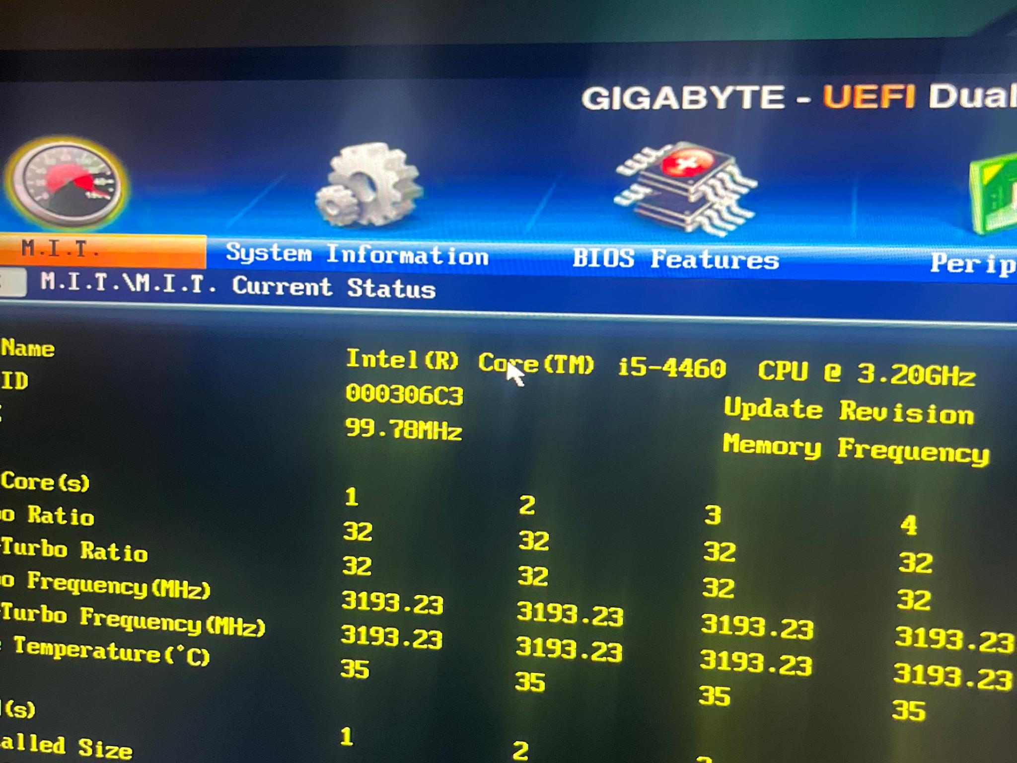Gigabyte B85 motherboard with i5-4460 and 16GB RAM