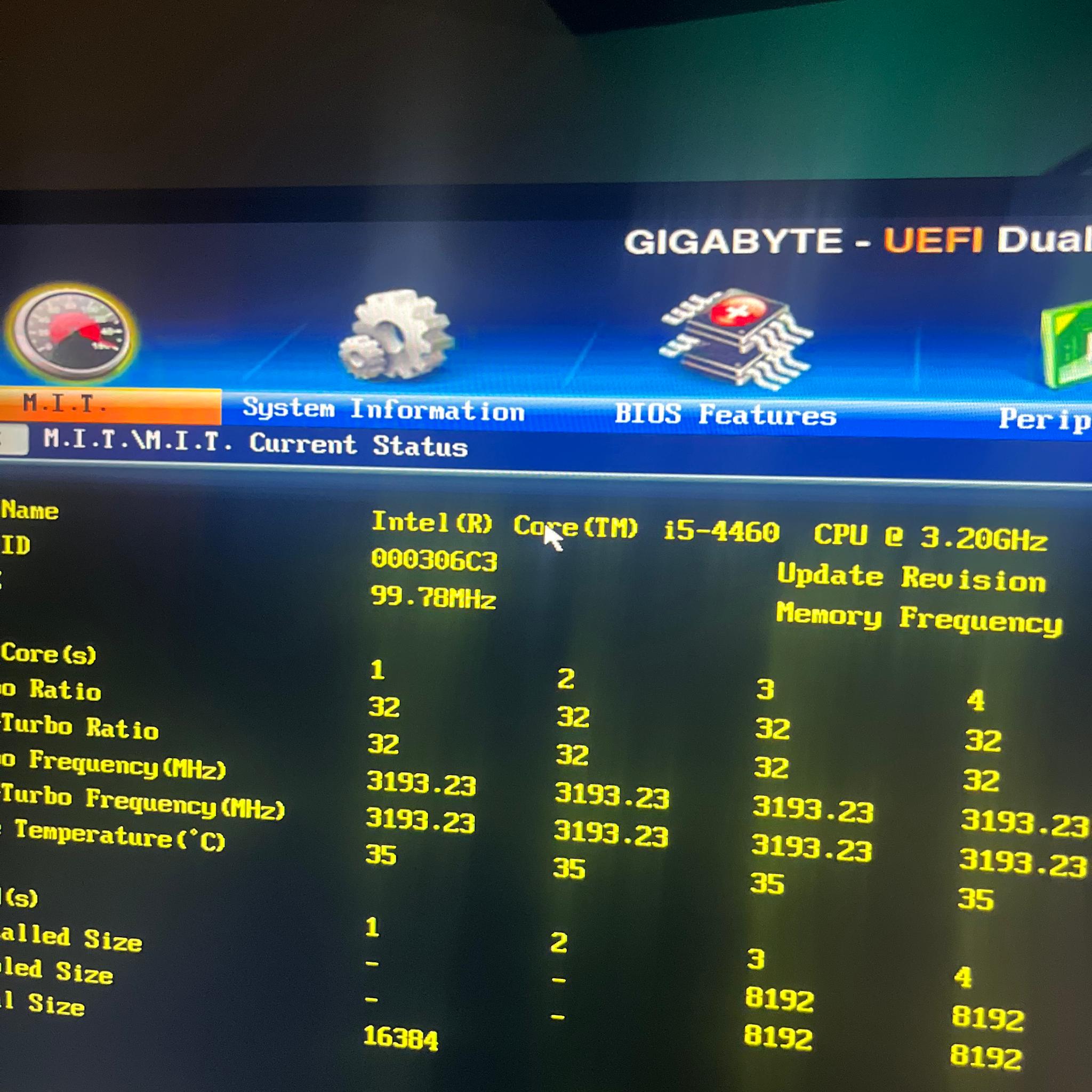 Gigabyte B85 motherboard with i5-4460 and 16GB RAM