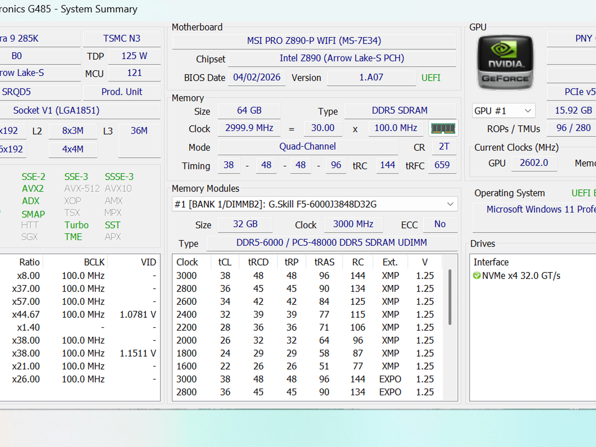 1440k/4k Build | 285K | 5070 TI | 64GB Ram | 2TB NVME
