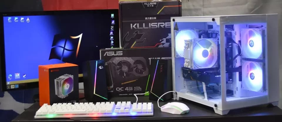 GAMING PC INTEL XEON 16 GB RAM GTX 1650 OC 4GB 1TR NVME SPEAKERS +KEYBOARD MOUSE