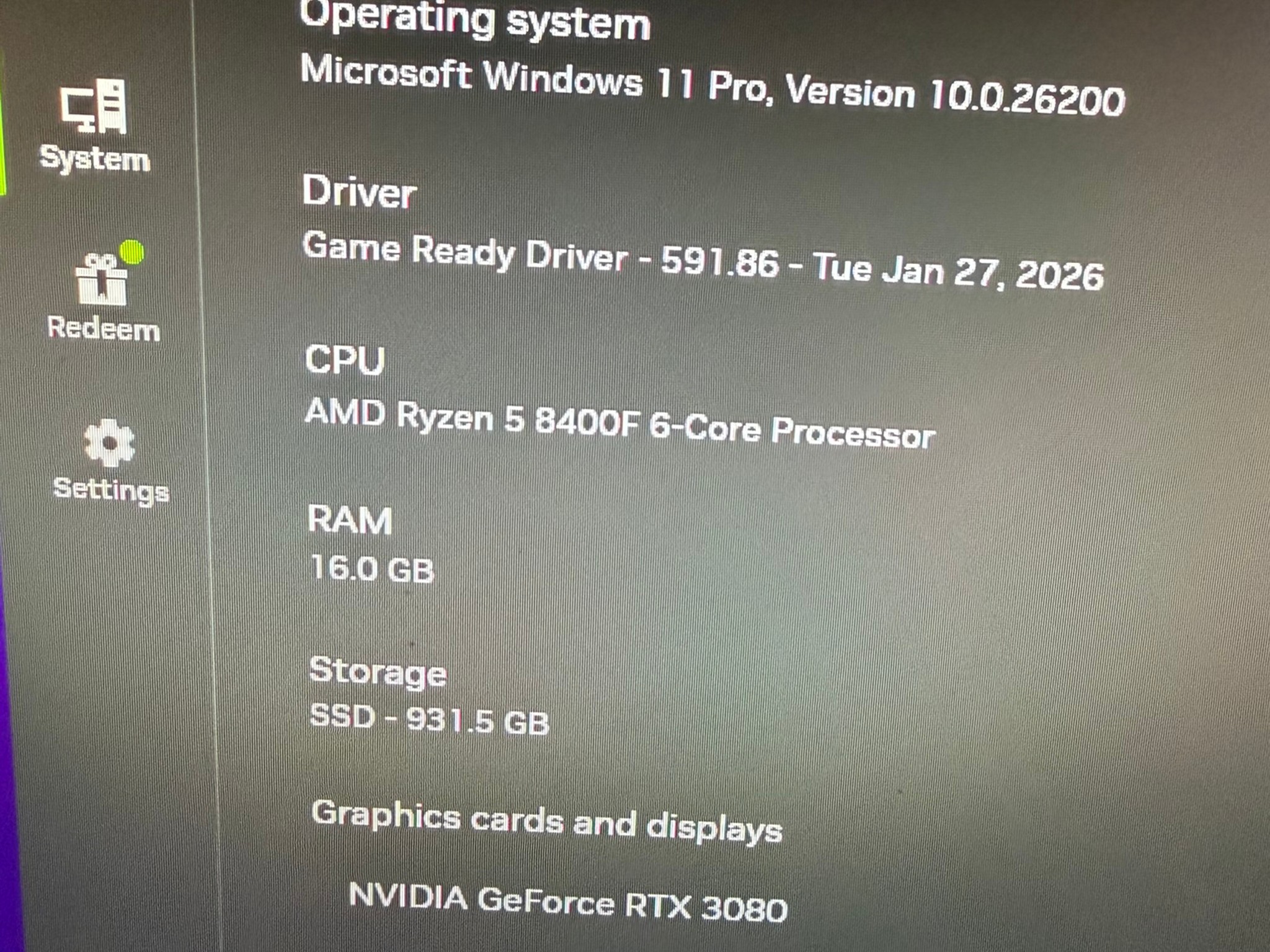 RTX 3080 | Ryzen 5 8400F | Gaming PC | 16GB DDR5 | WIFI