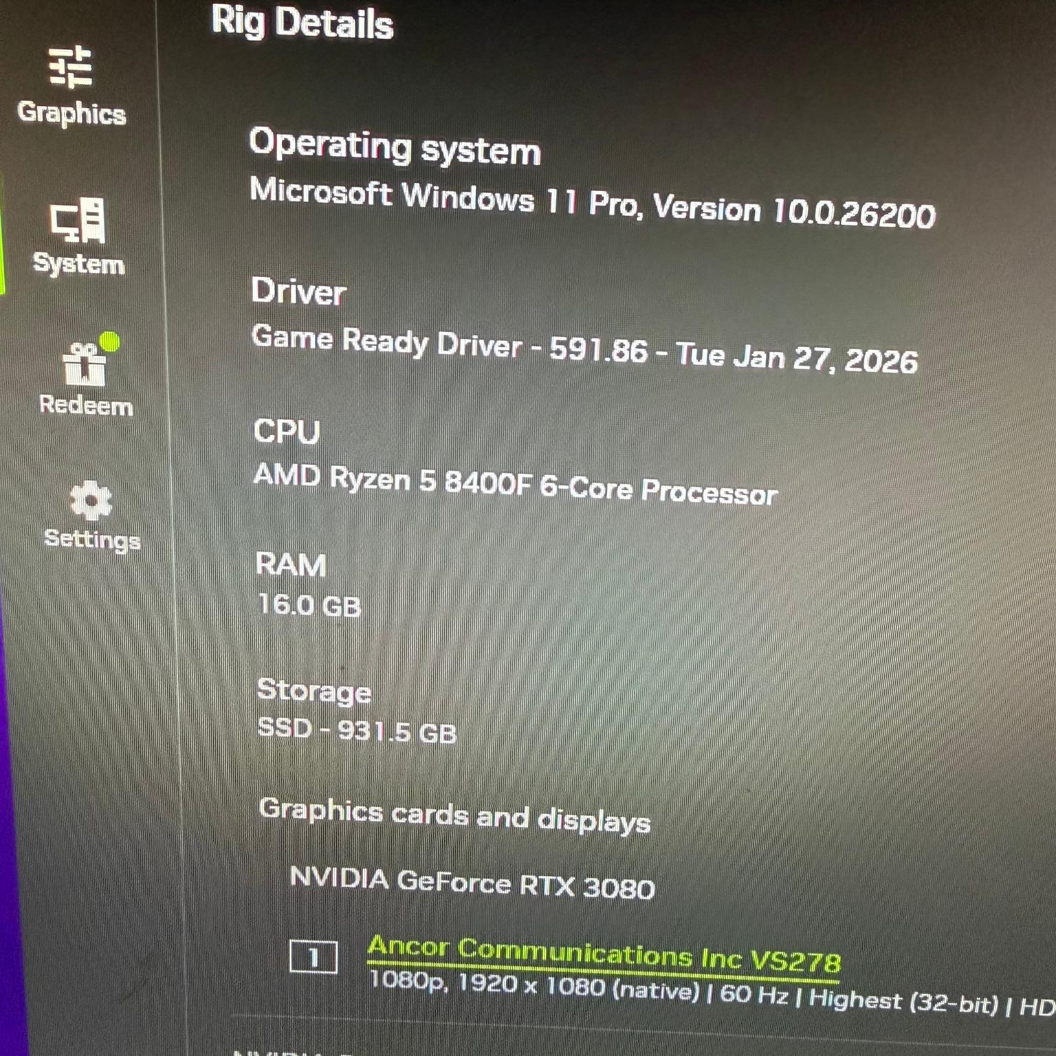 RTX 3080 | Ryzen 5 8400F | Gaming PC | 16GB DDR5 | WIFI