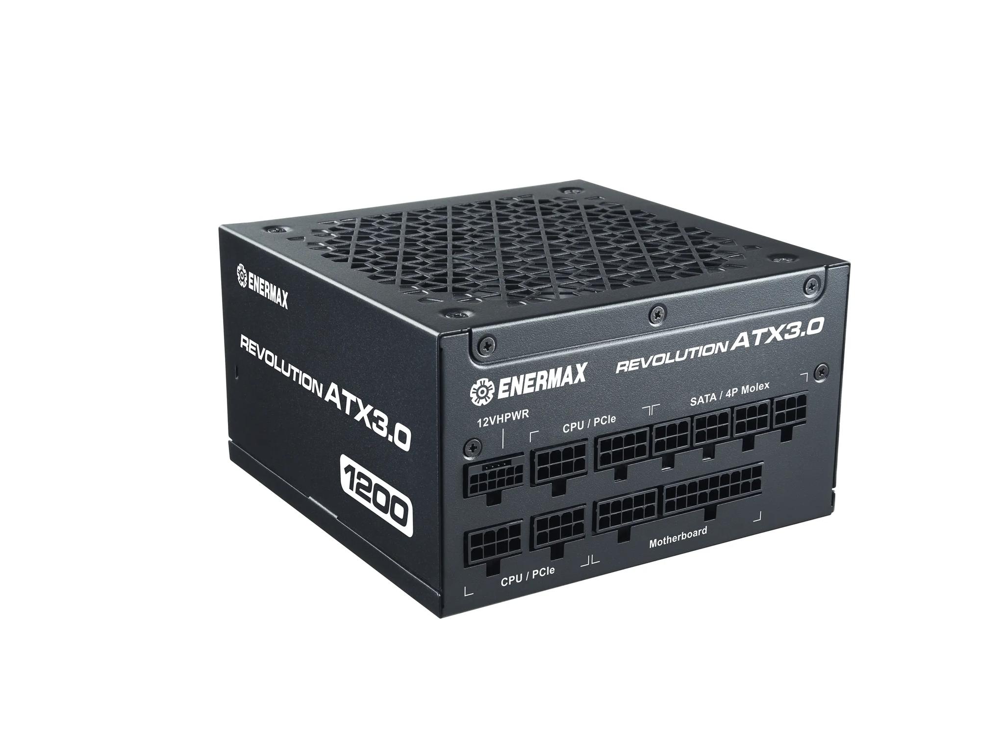 ENERMAX REVOLUTION ATX 3.0 1200W, 80+ Gold Full Modular, ATX 3.0, 600W PCIe 5.0 12VHPWR Connectors
