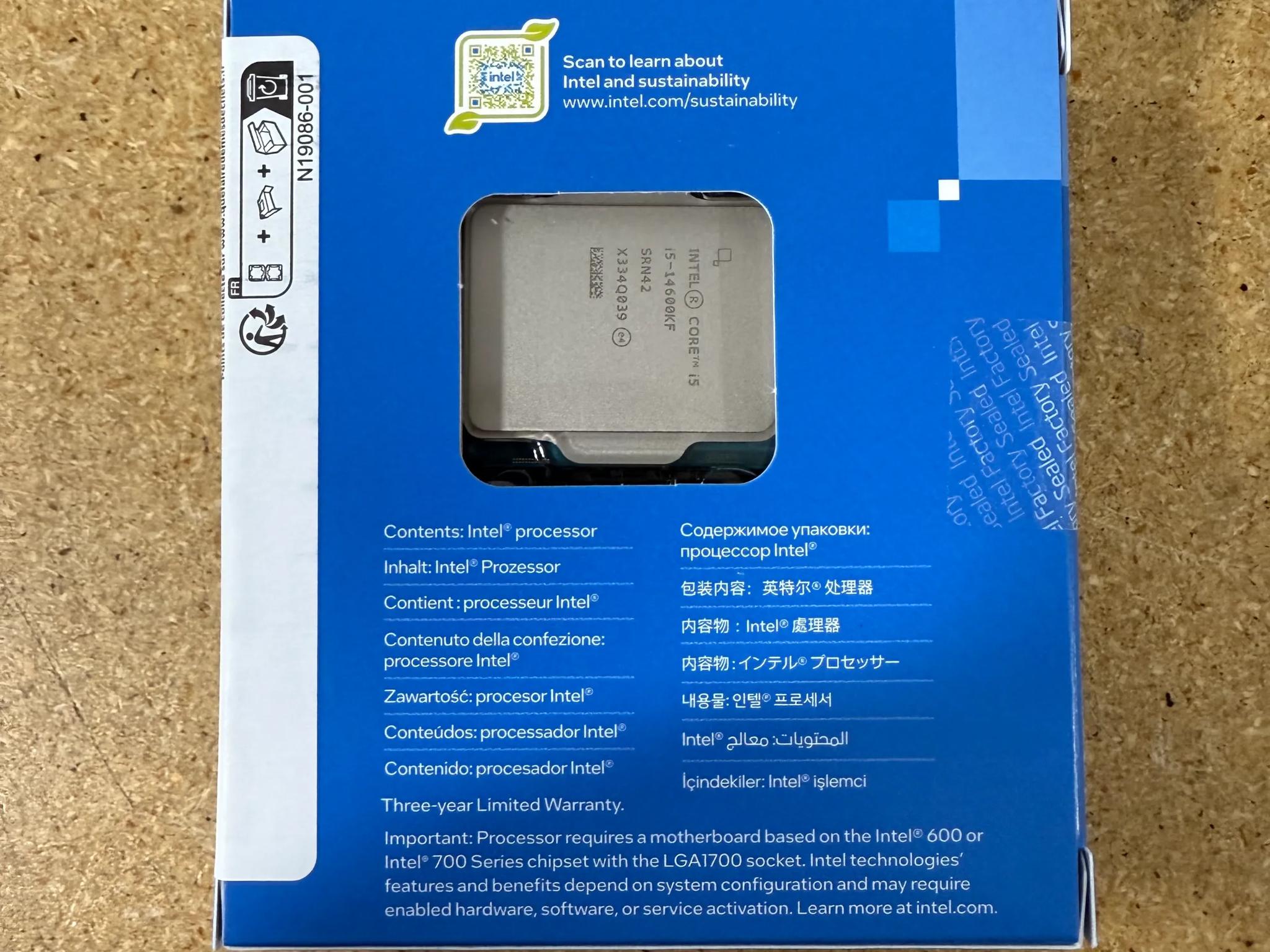 Intel® Core™ i5-14600KF Desktop Processor 14 Cores