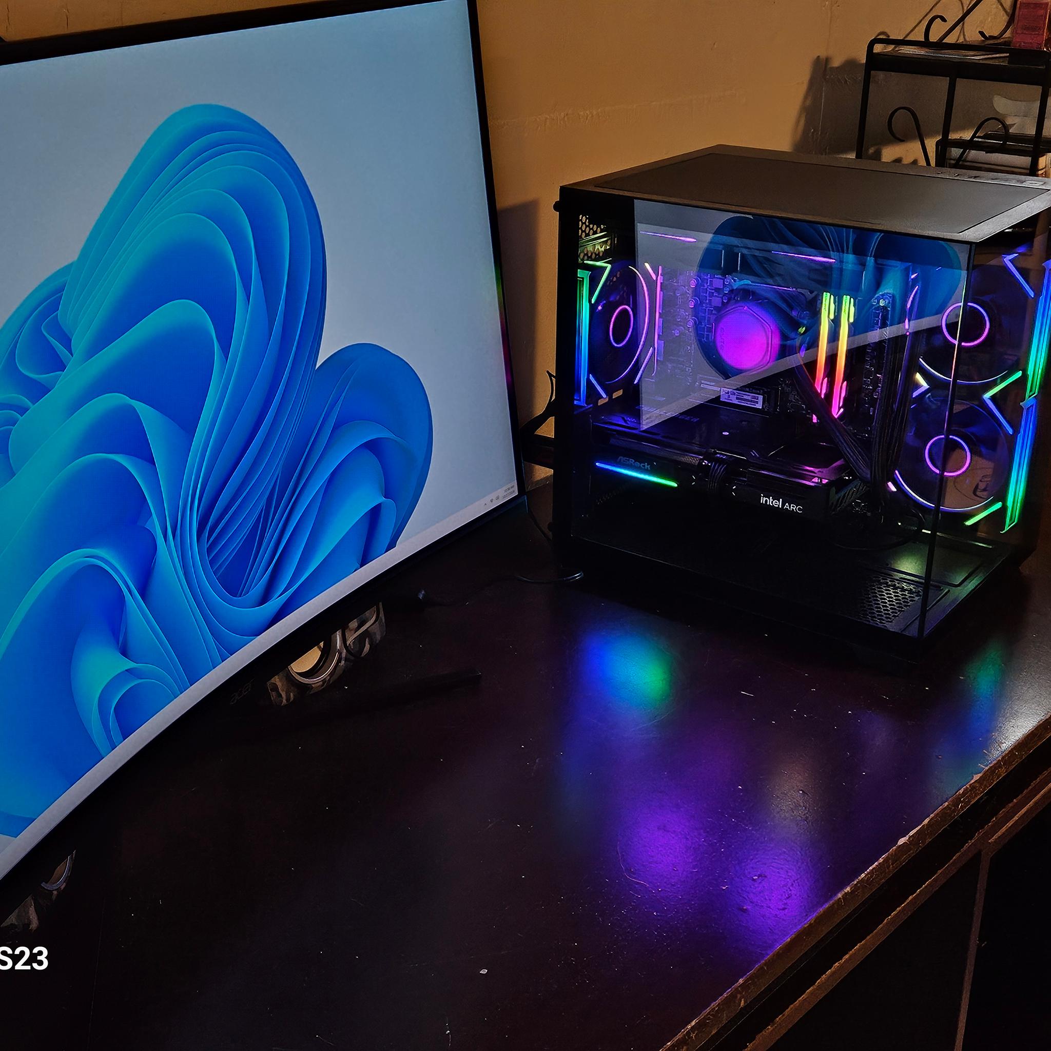 🔥 RYZEN 5 5600X + INTEL ARC B570 10GB | 32GB RGB RAM | 1TB NVMe SSD | 240MM LIQUID COOLING 🔥