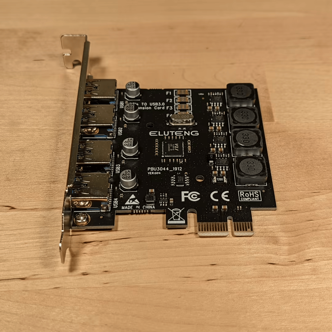 ELUTENG PCIe USB 3.0 Expansion Card | 5Gbps | 4 Ports 