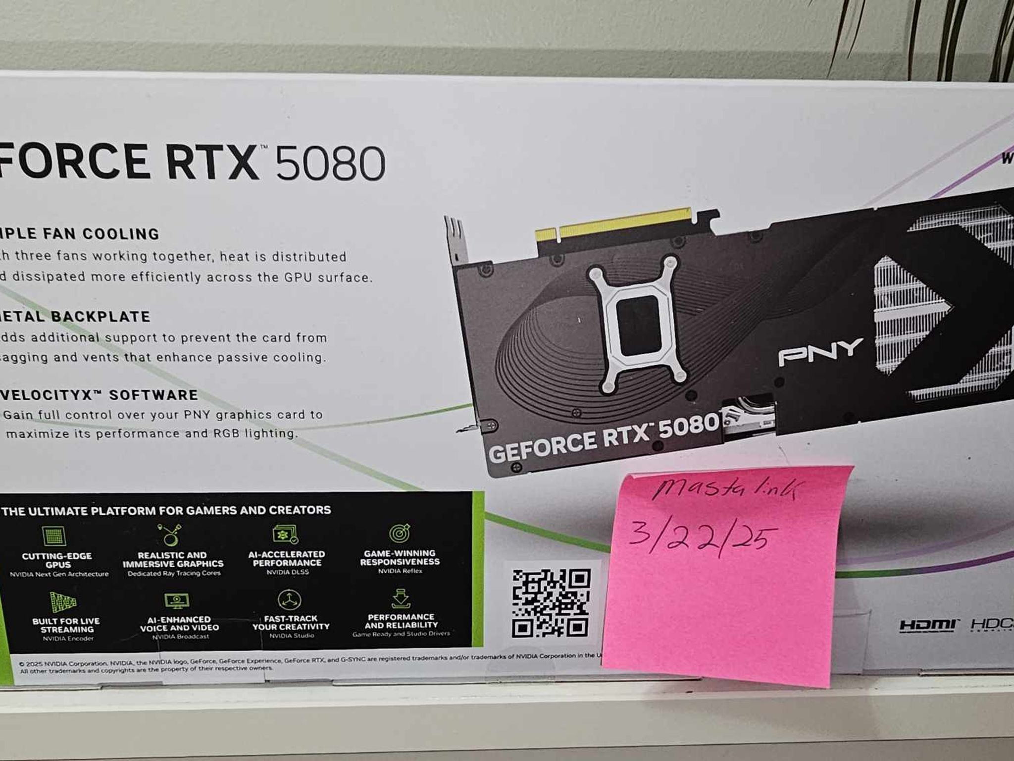 PNY RTX 5080 (Overclocked Triple Fan)