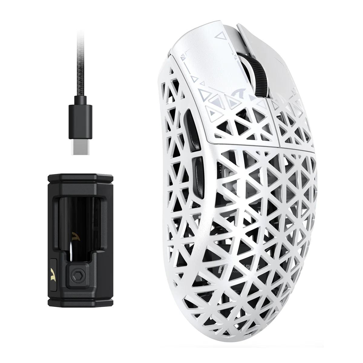 NEW White Attack Shark R5 Ultra 39g Carbon Fiber Gaming Mouse PAW3950MAX 8K Wireless 42K DPI