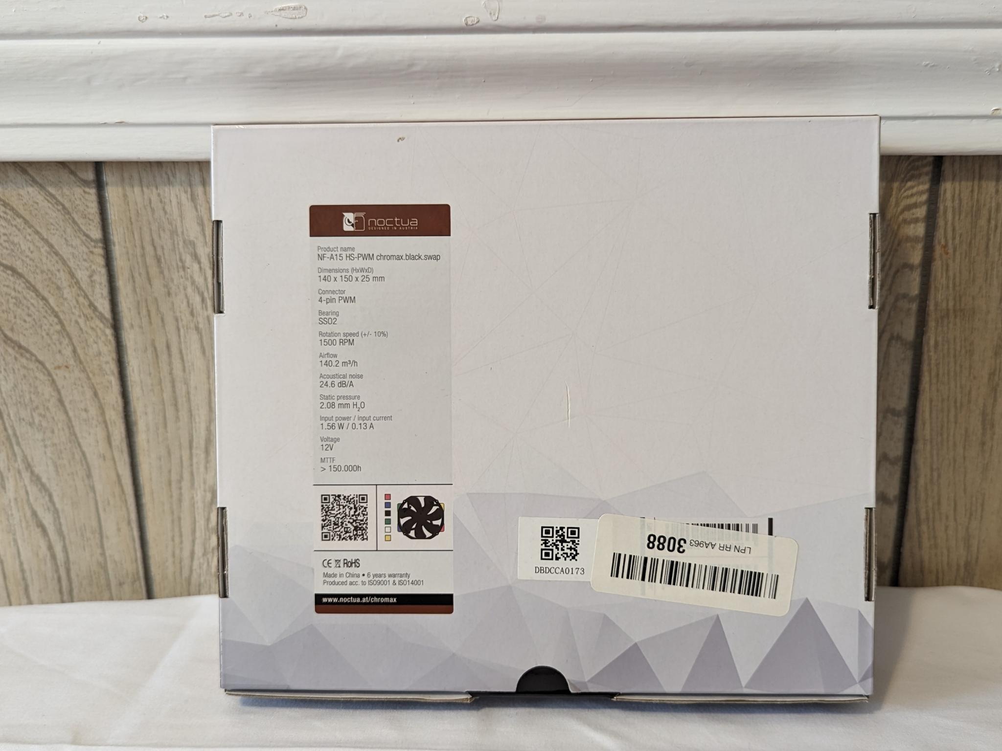 Noctua NF-A15 HS-PWM Chromax.Black.Swap Case/Heatsink upgrade Fans 140mm x 150mm x 25mm