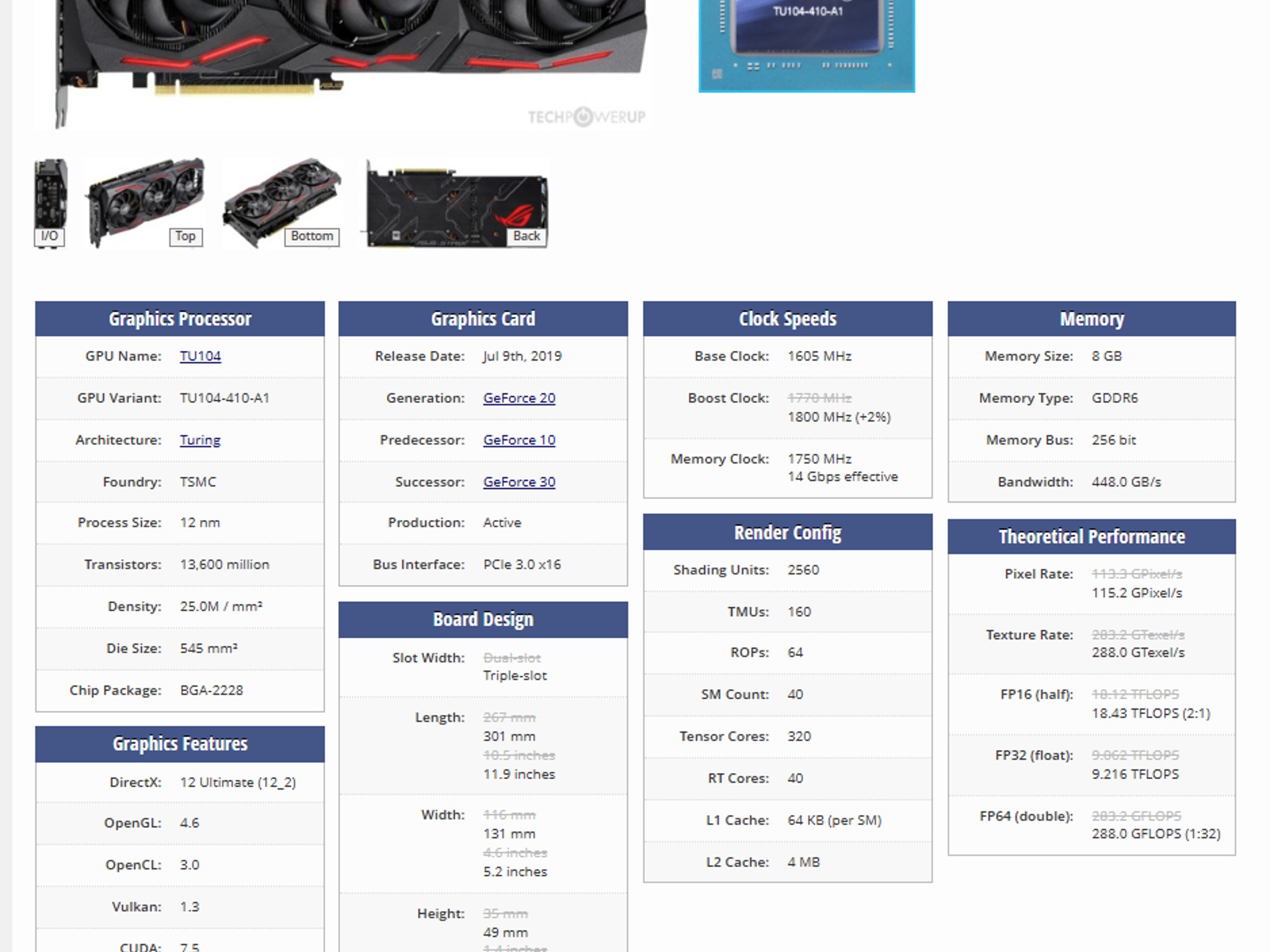 ASUS ROG STRIX RTX 2070 Super Gaming Advanced