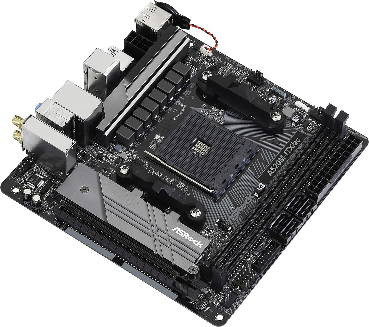 BNIB ASRock A520M-ITX/AC Mini-ITX computer motherboard AMD AM4
