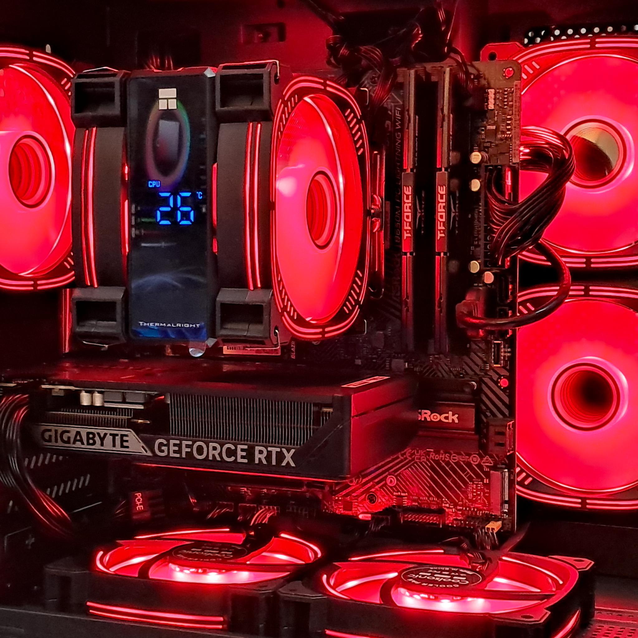 Airflow King 👑 RTX 5060 | Ryzen 5 8400F | 32GB DDR5 | Digital CPU Display | 1TB SSD | WiFi!