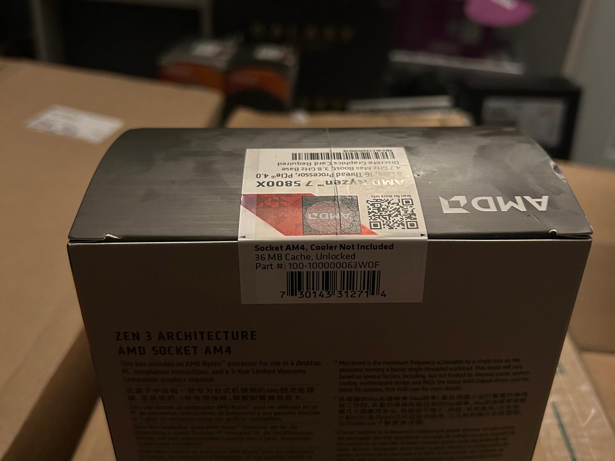 [BNIB] AMD Ryzen 7 5800X (8 Cores / 16 Threads) Processor