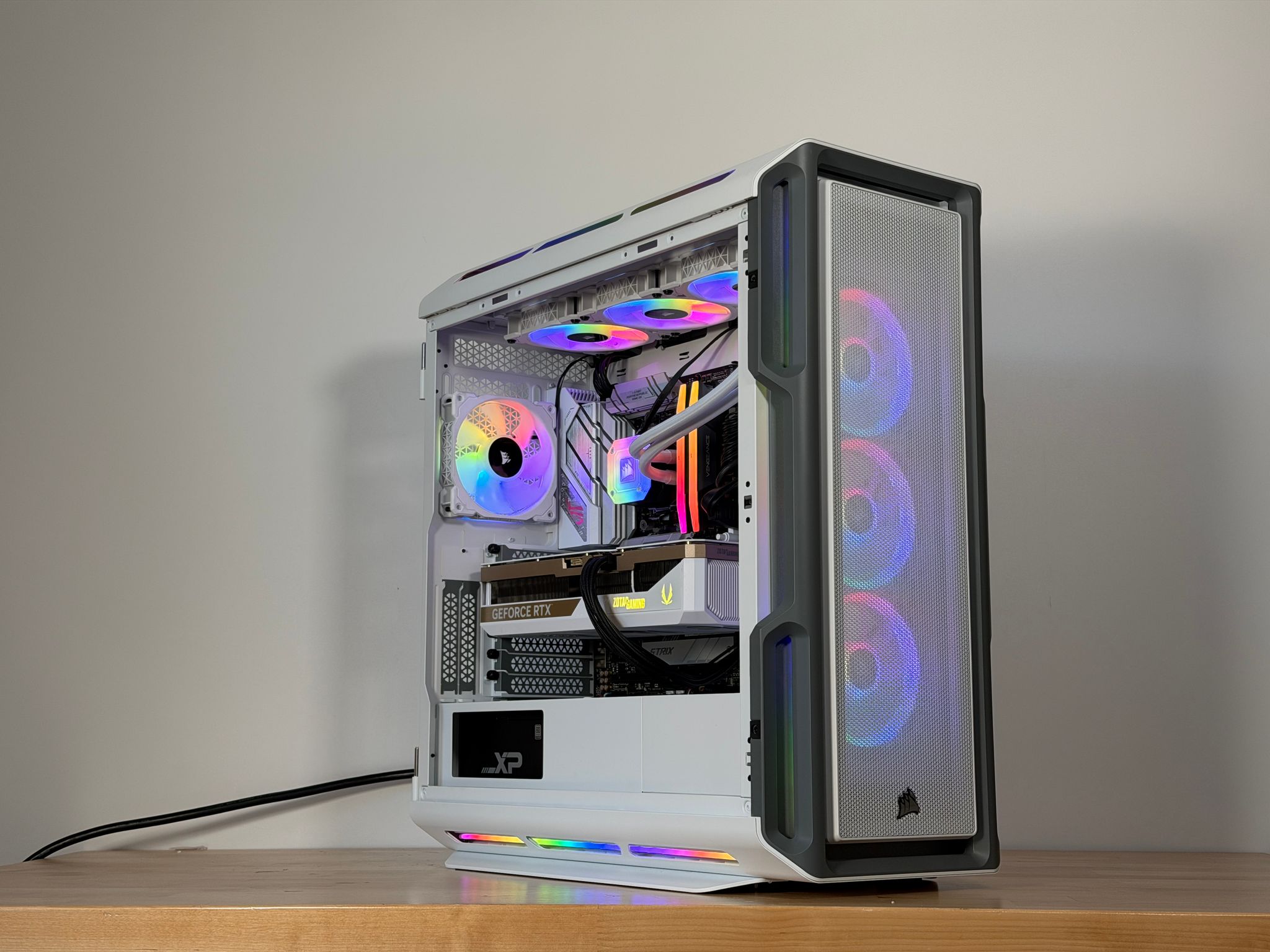 RTX 5080 Whiteout 9800x3d Gaming PC 96gb DDR5 Gen 5 2tb nvme ssd