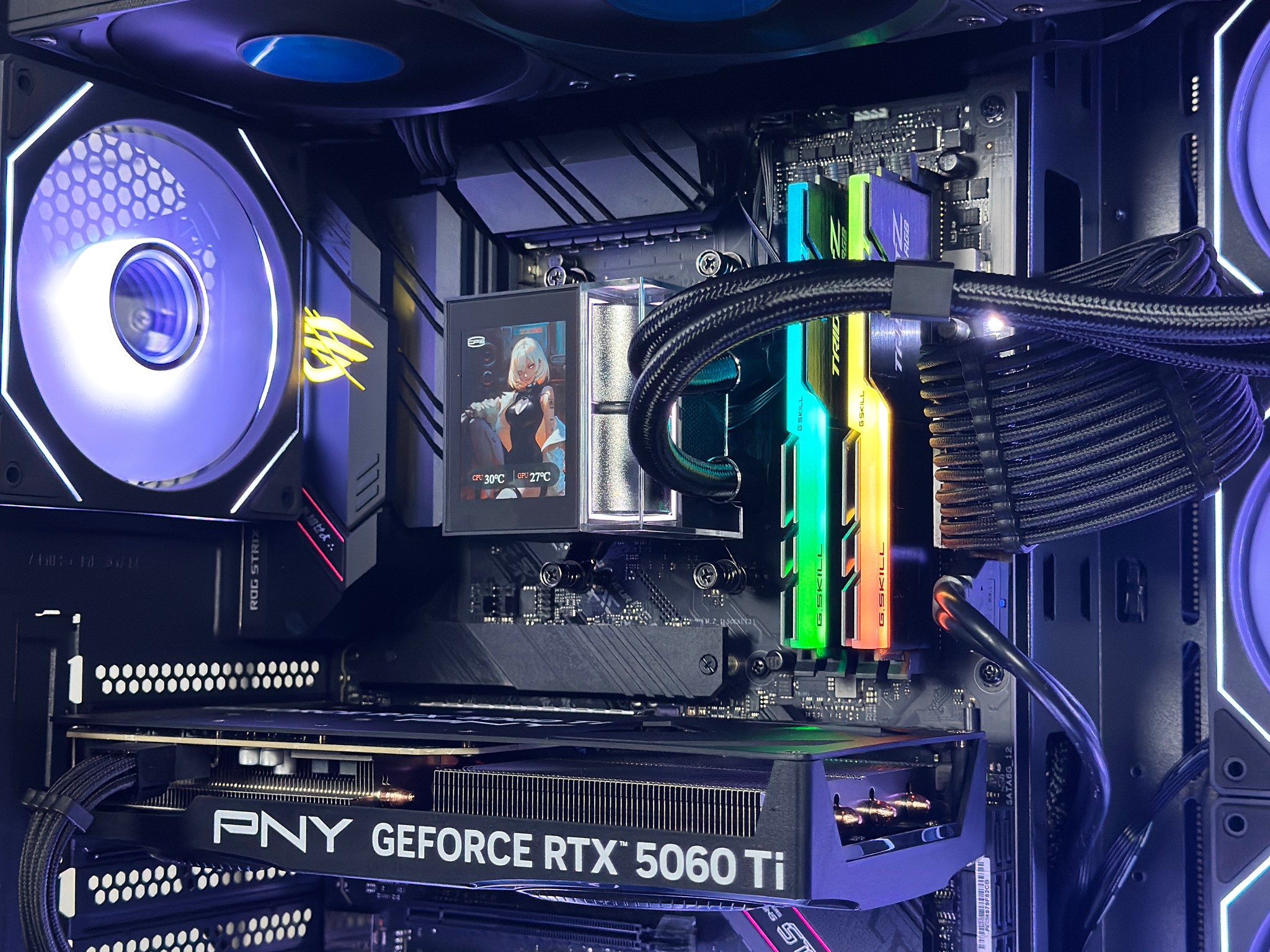 Ryzen 7 5800X | RTX 5060 Ti Gaming PC | 32 GB RAM | Smooth 1440p |  RGB + LCD AIO