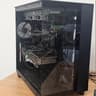 Black NZXT PC Case with Tempered Glass w/ 4 Fans