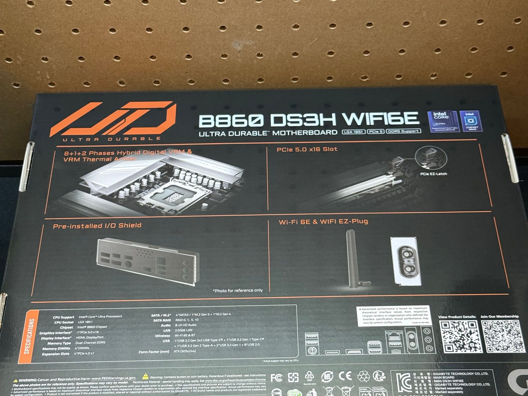(NEW Bundle) Intel Core Ultra 250K PLUS | GIGABYTE B860 DS3H WIFI6E Motherboard