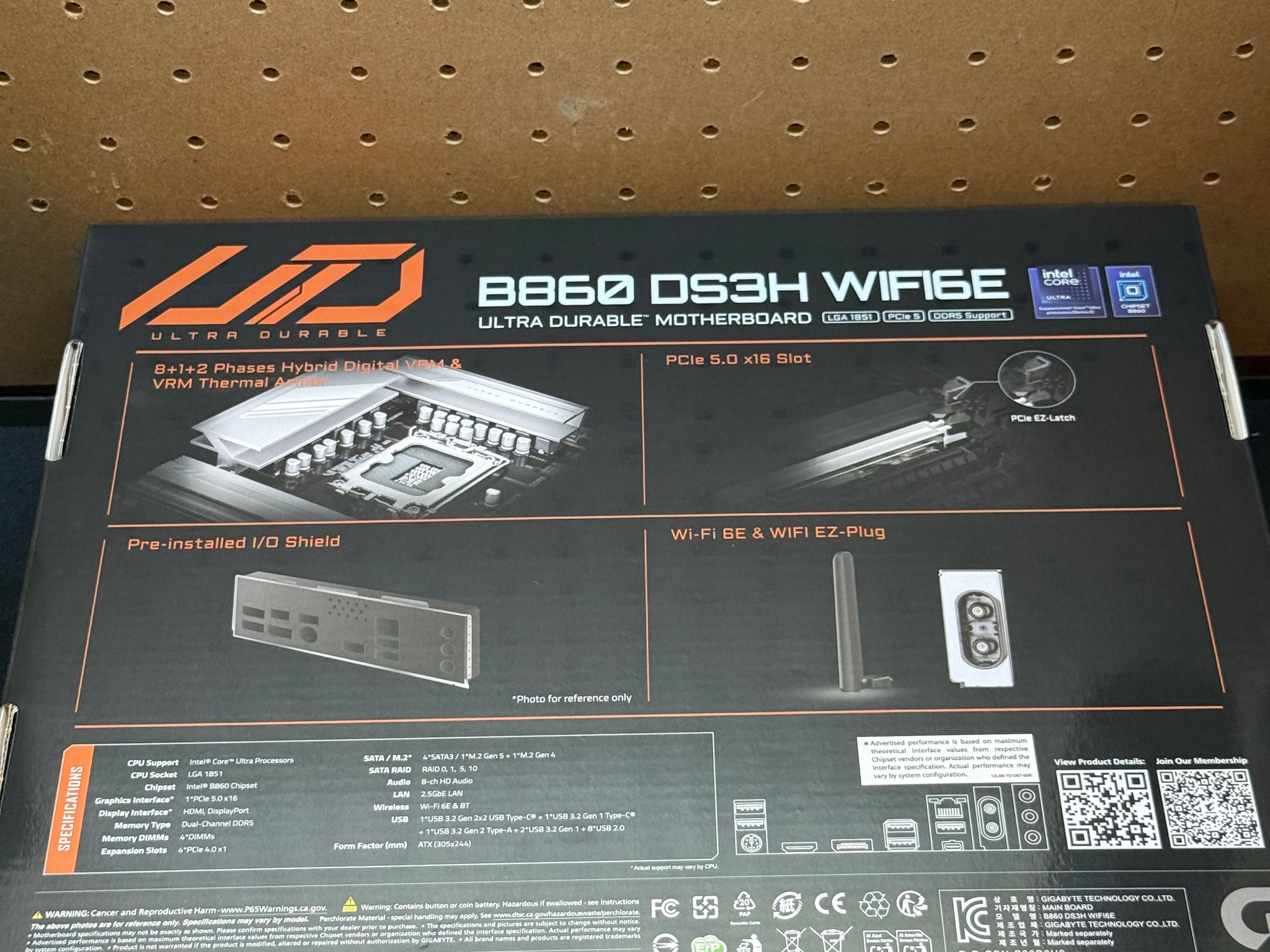 (NEW Bundle) Intel Core Ultra 250K PLUS | GIGABYTE B860 DS3H WIFI6E Motherboard