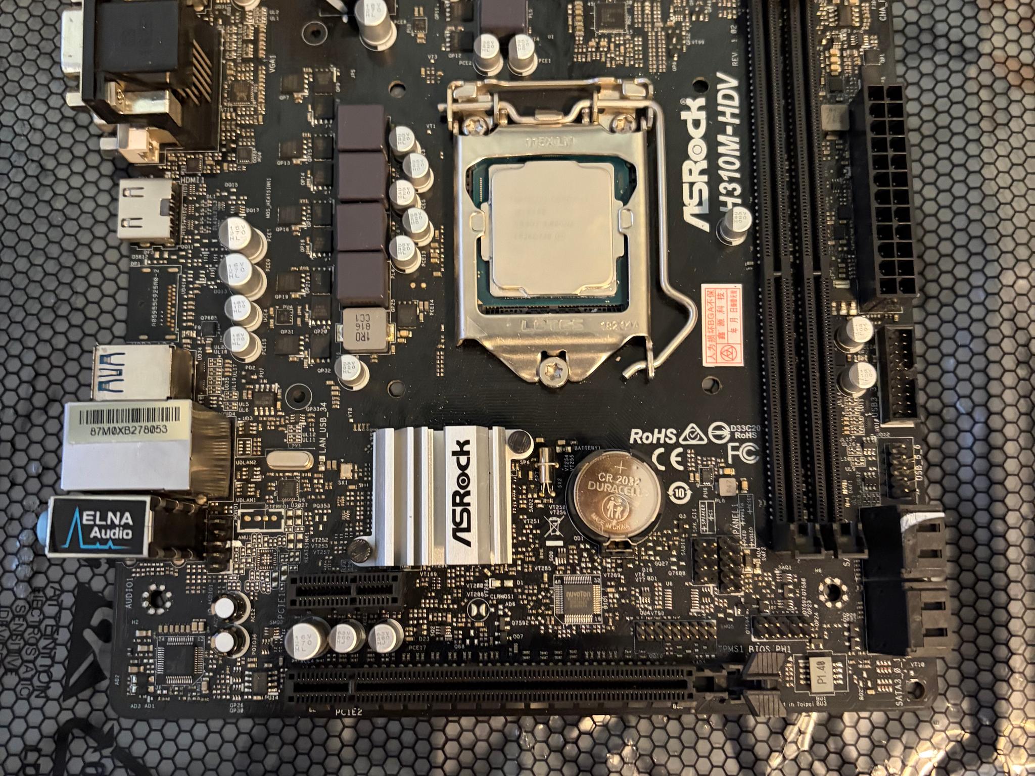 Intel Core i5-8400 and ASRock H310M-HDV