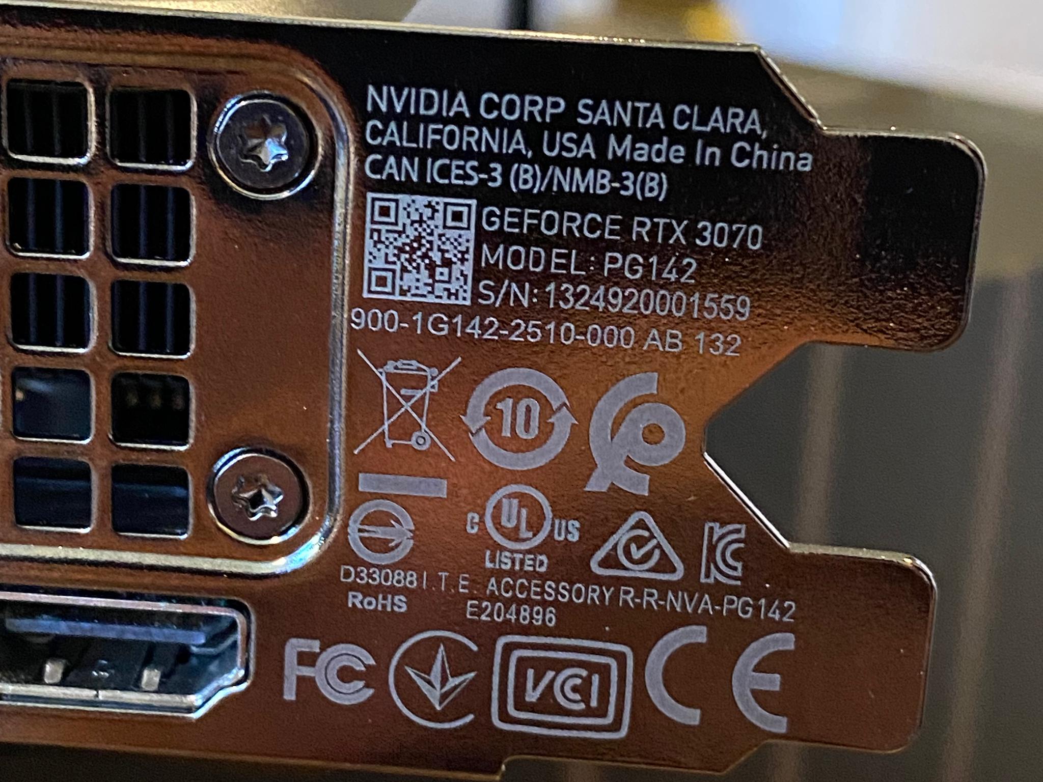 Nvidia RTX 3070 Founders Edition