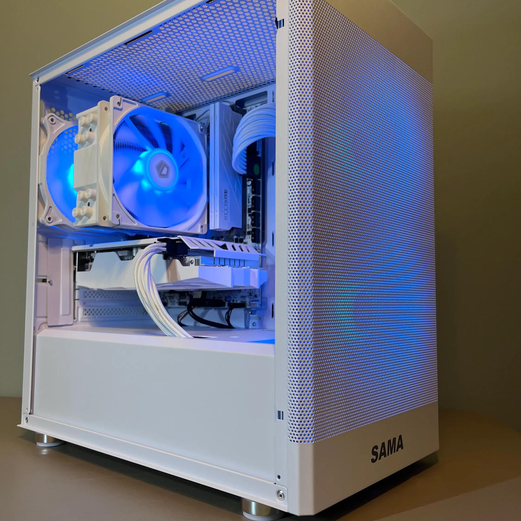 ⚪⚪ White Gaming PC⚪AMD RX 5500 XT 8GB⚪Ryzen 3 3100⚪16GB DDR4⚪500GB NVME