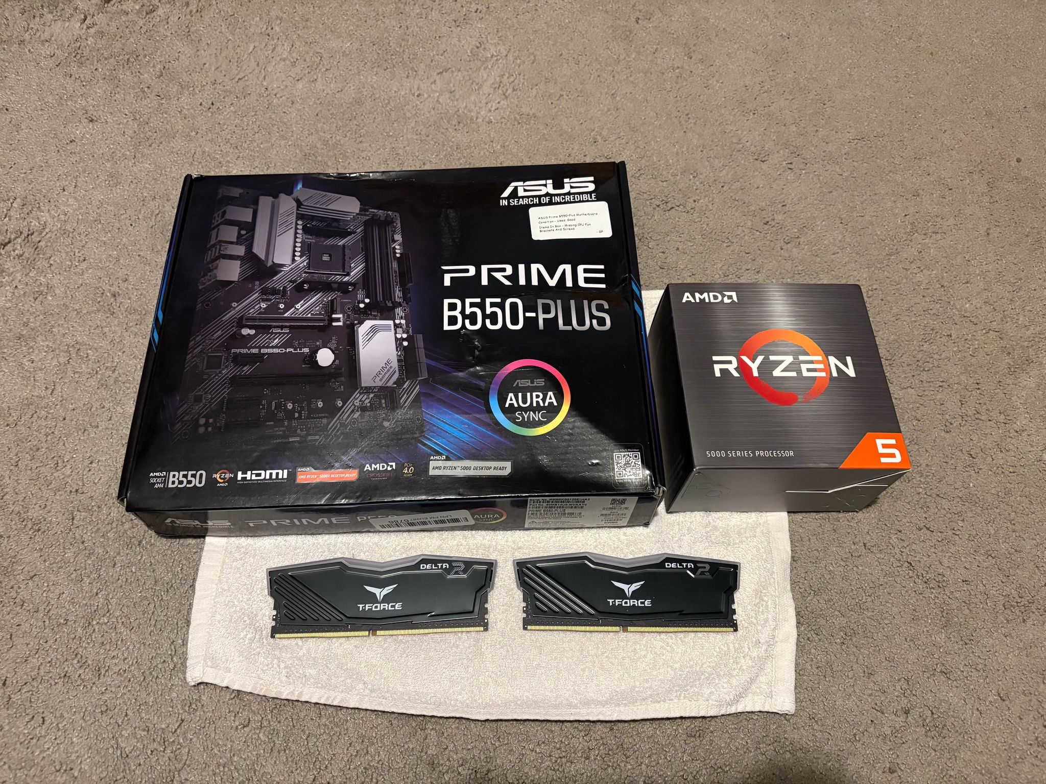 AMD Ryzen 5500 | 16GB T-FORCE Delta 3600 DDR4 | ASUS PRIME B550-PLUS