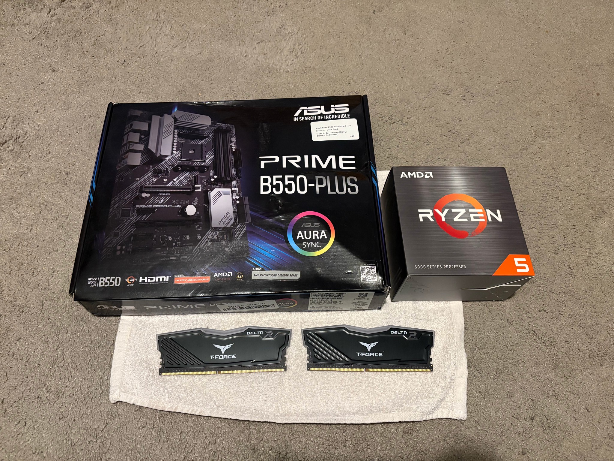AMD Ryzen 5500 | 16GB T-FORCE Delta 3600 DDR4 | ASUS PRIME B550-PLUS