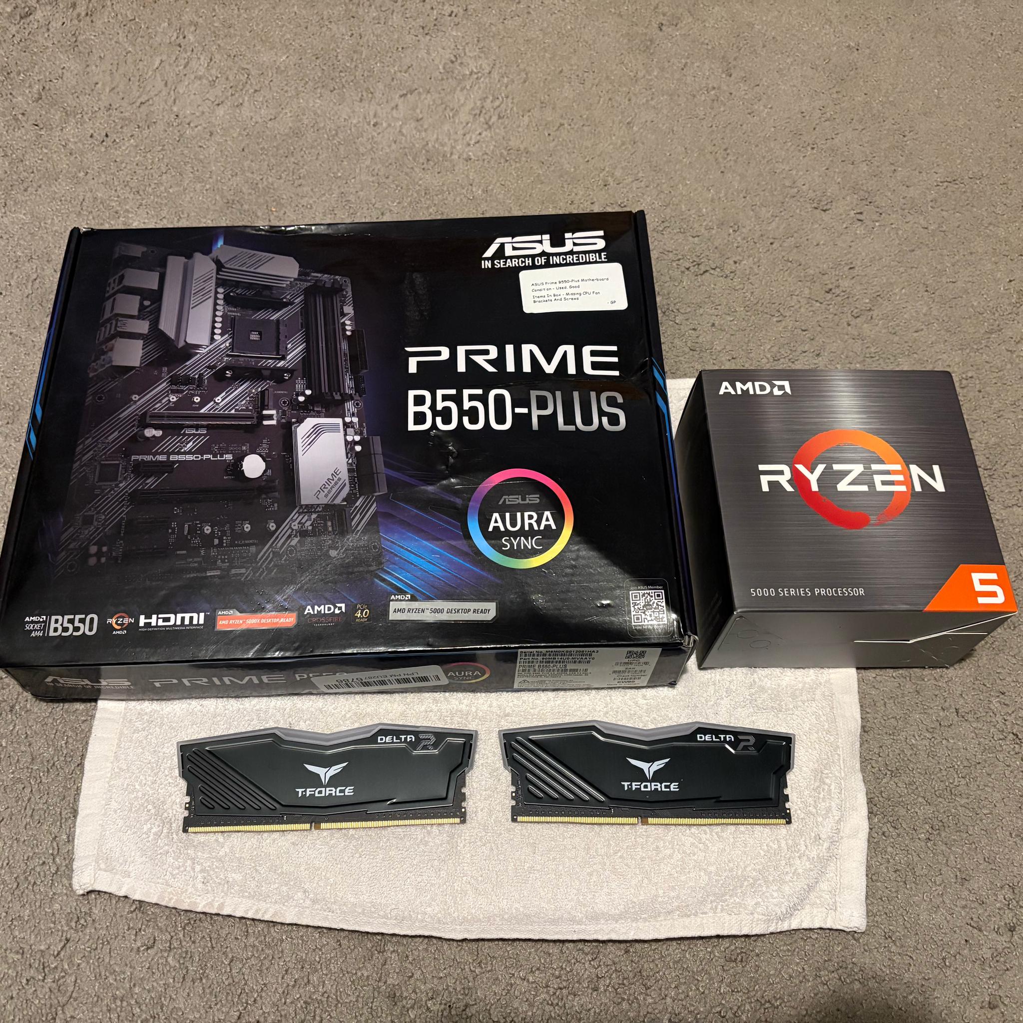 AMD Ryzen 5500 | 16GB T-FORCE Delta 3600 DDR4 | ASUS PRIME B550-PLUS