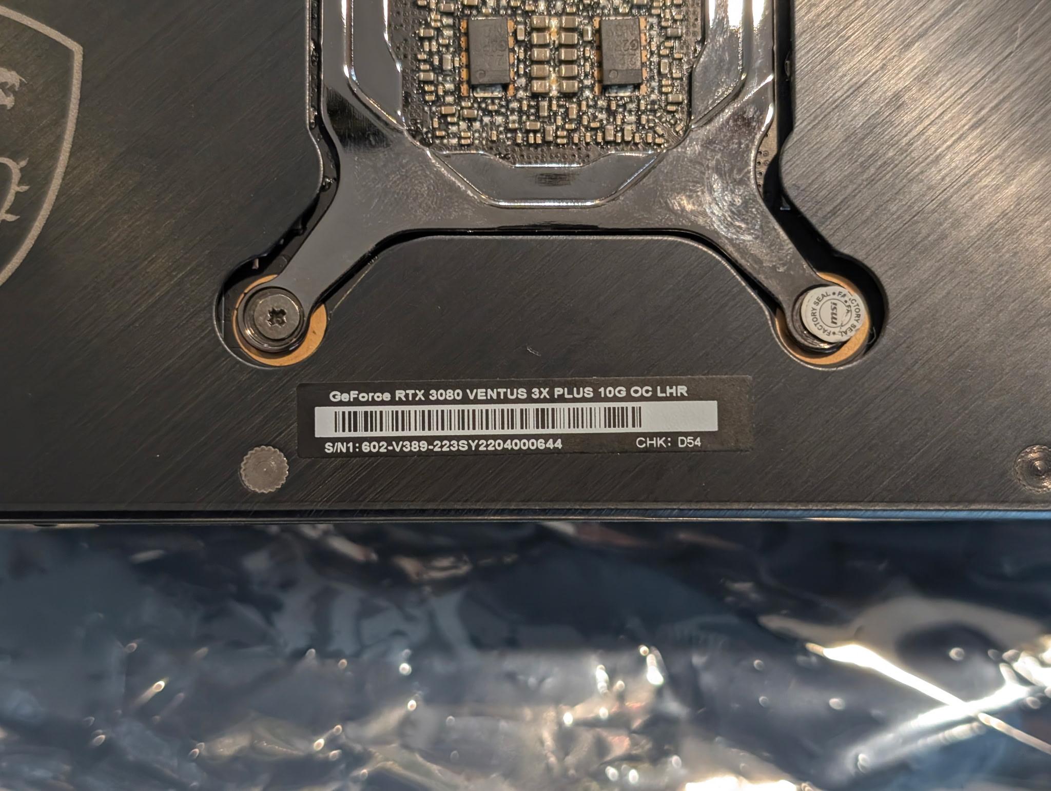 MSI VENTUS 3X PLUS OC GeForce RTX 3080 10GB LHR