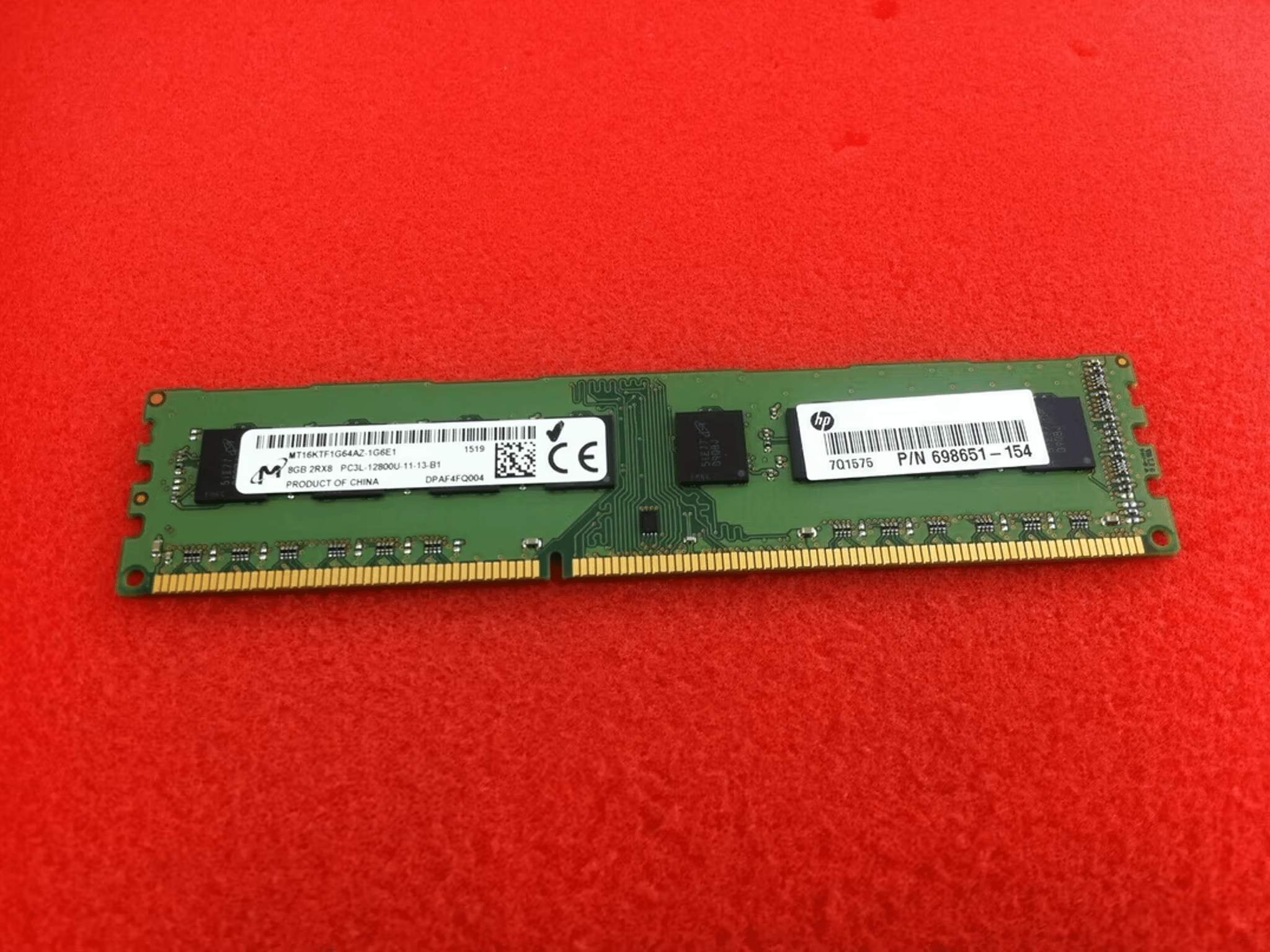 Micron 16gb 2x8 2Rx8 PC3L-12800U Desktop ram Memory