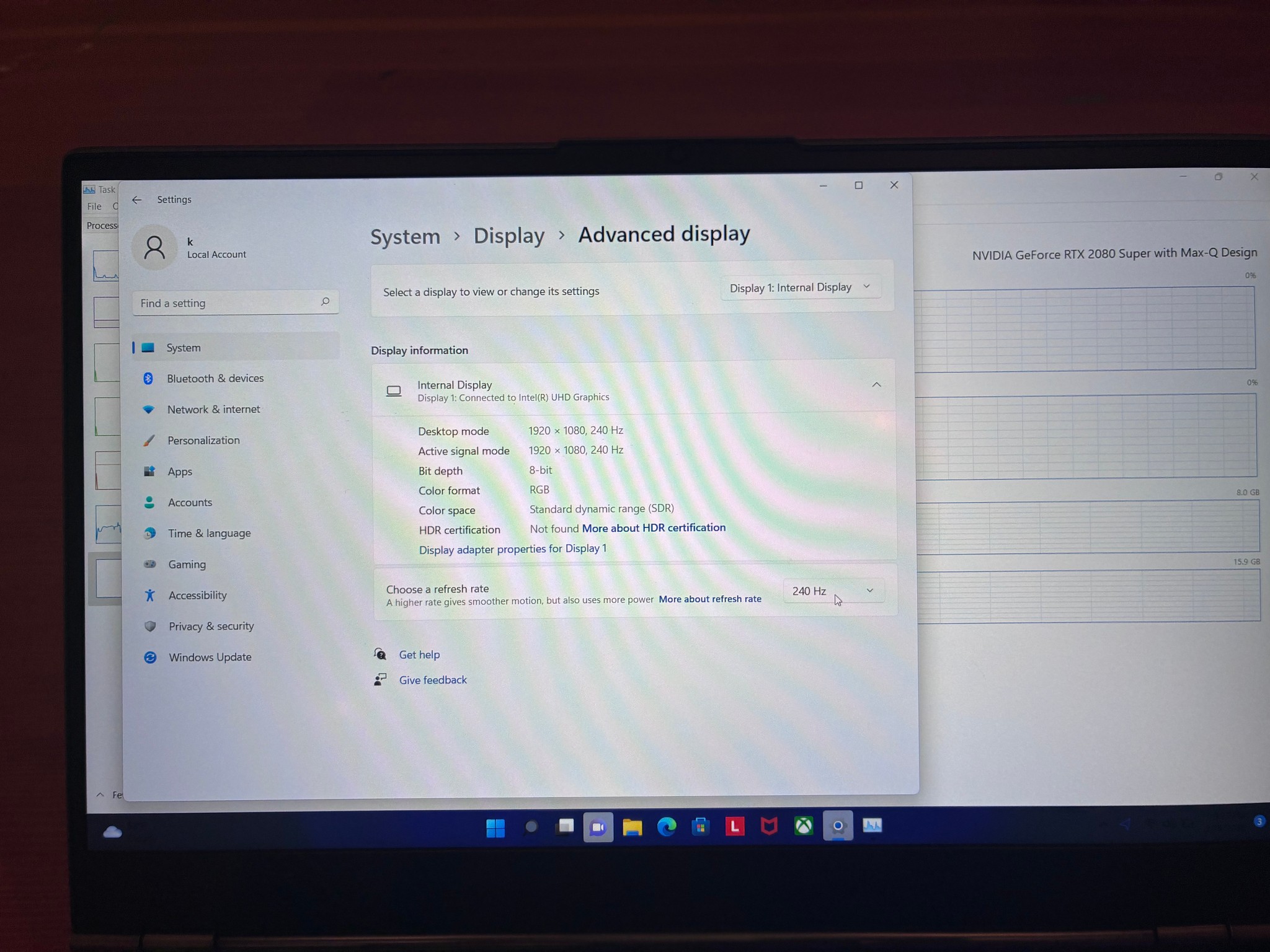 240hz 16" Lenovo Legion with a 2080 Super (near perfect condition in original box)