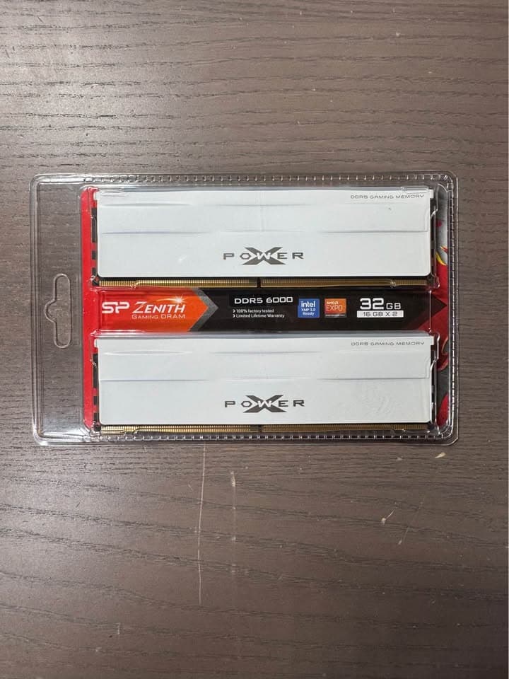32GB SILICON POWER DDR5 ZENITH WHITE (2x16GB) 6000 MHZ CL30-38-38-96 1.35V
