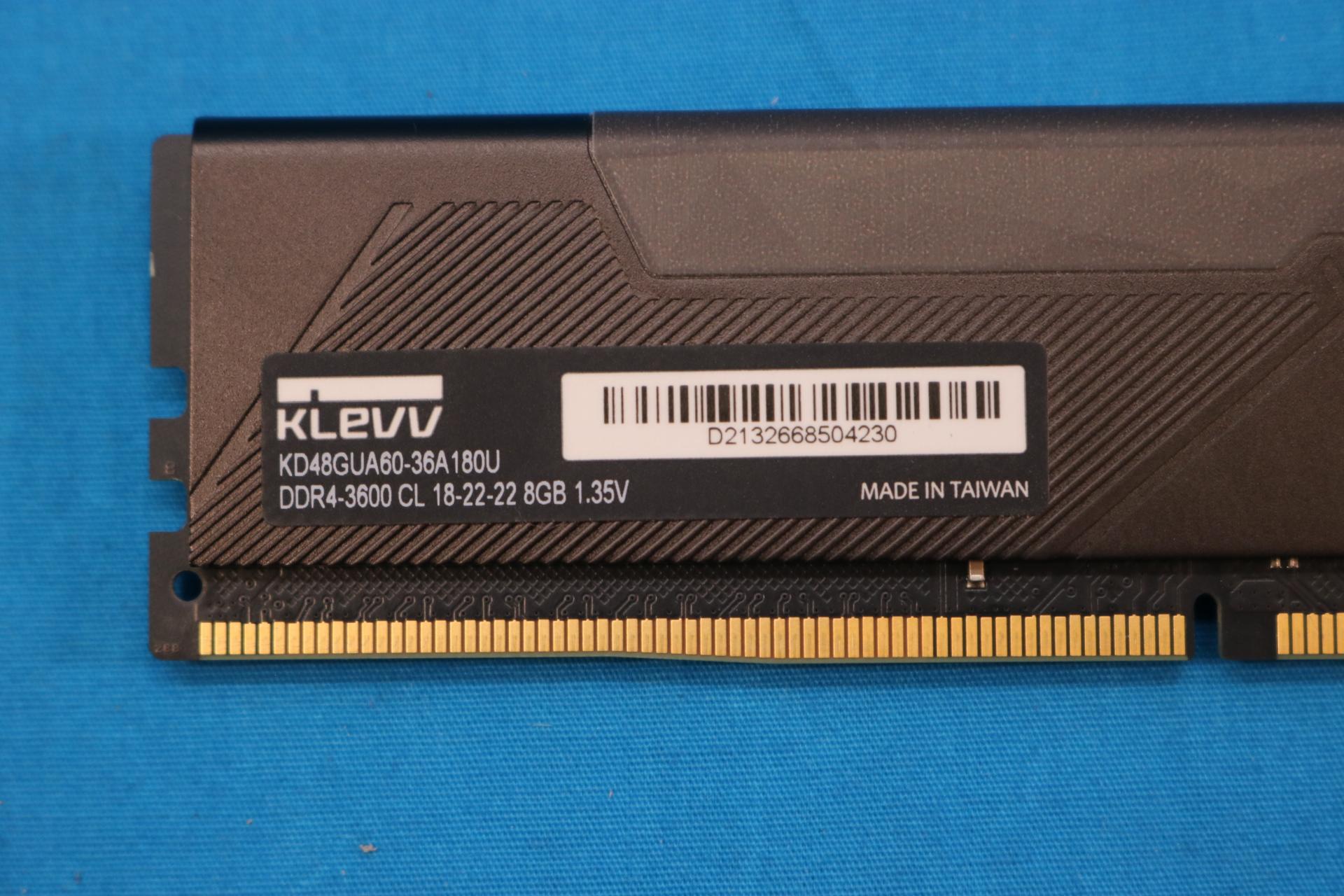 2x8GB - 3600mhz Mixed Kit - Corsair / KLEVV - DDR4 RAM - 4144116496