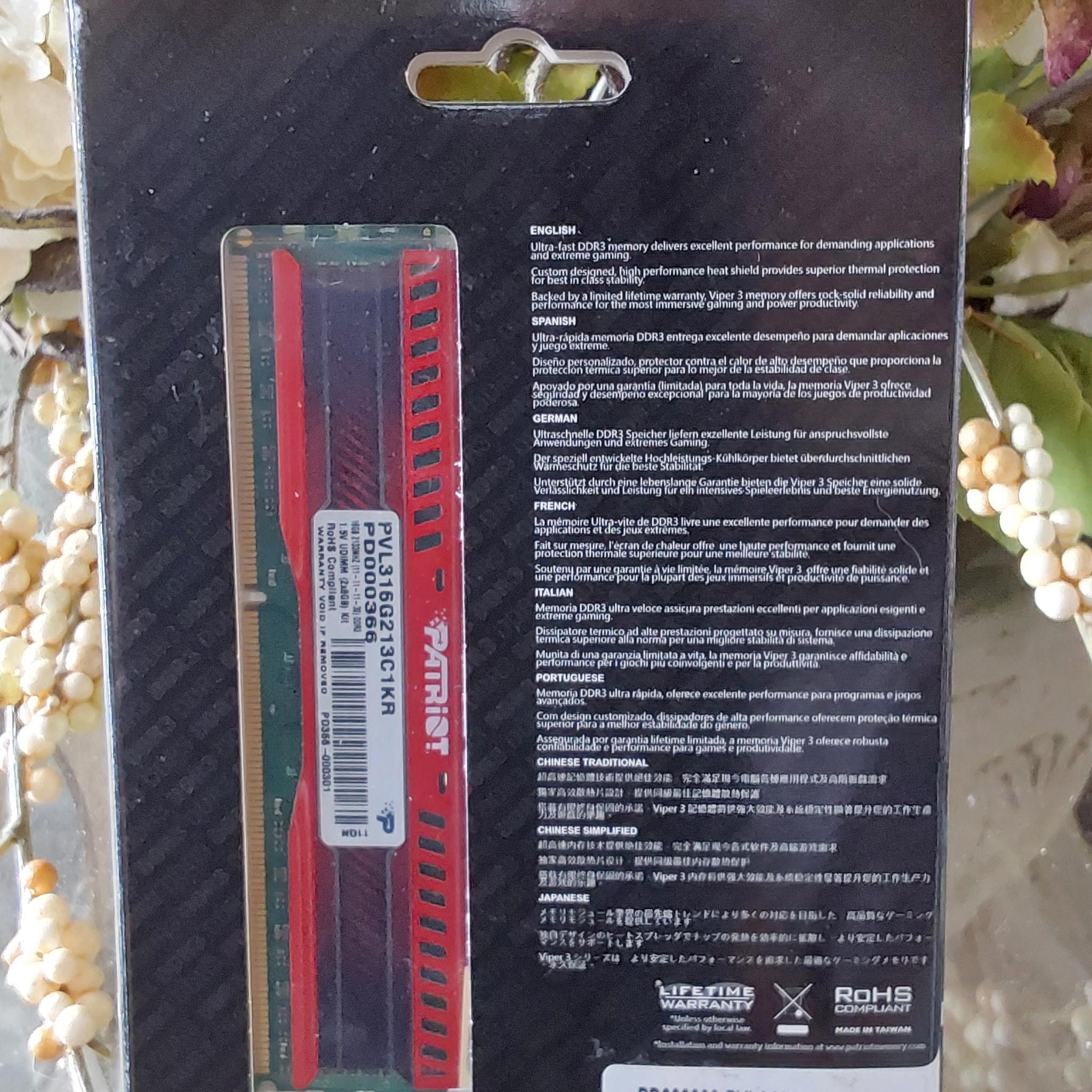 NEW Patriot Viper 3 Low Profile Red 16GB (2 x 8GB) 240-Pin DDR3 2133 (PC3 17000) Desktop Memory