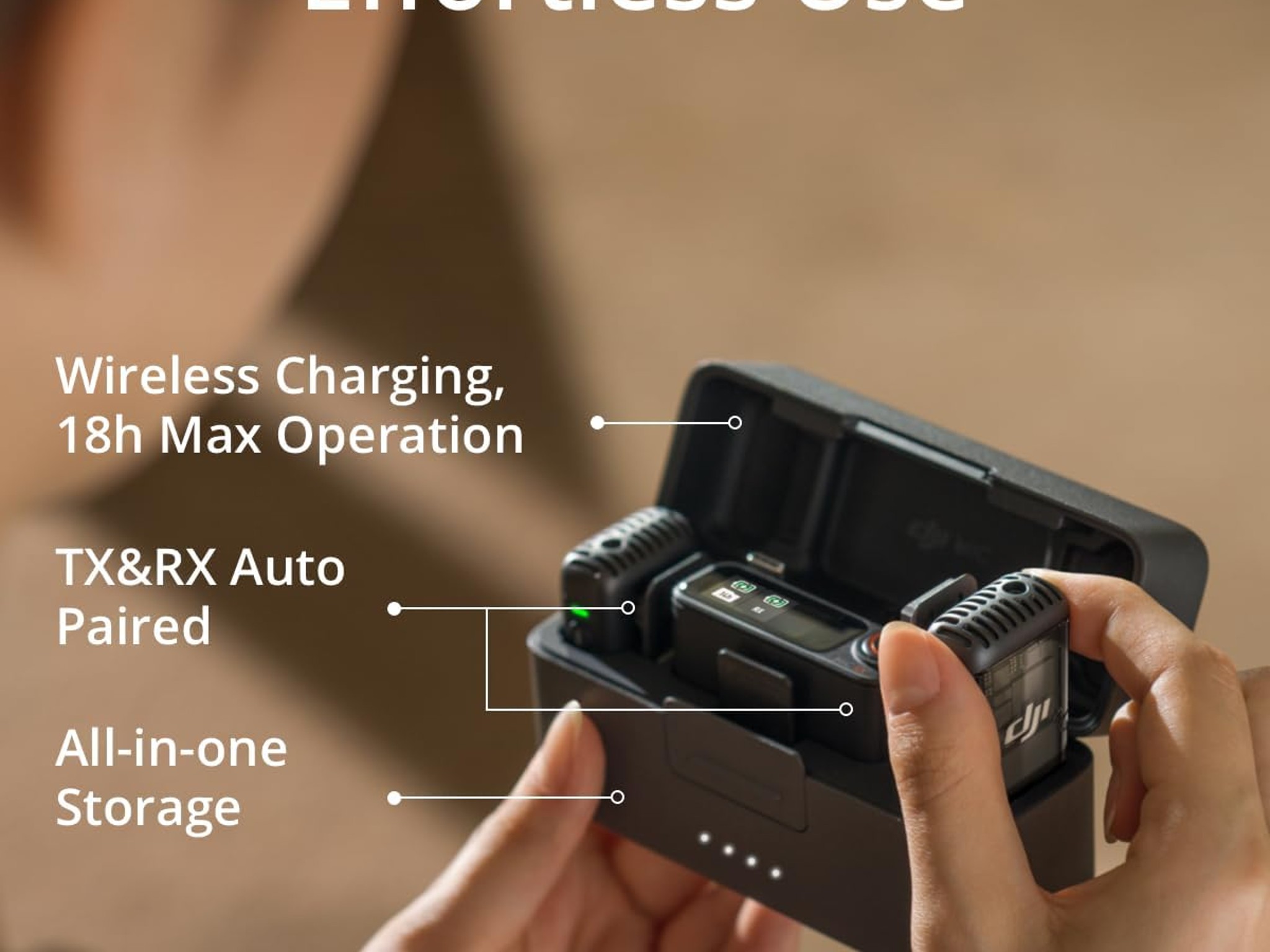DJI Mic 2 (2 TX + 1 RX + Charging Case), All-in-one Wireless Microphone