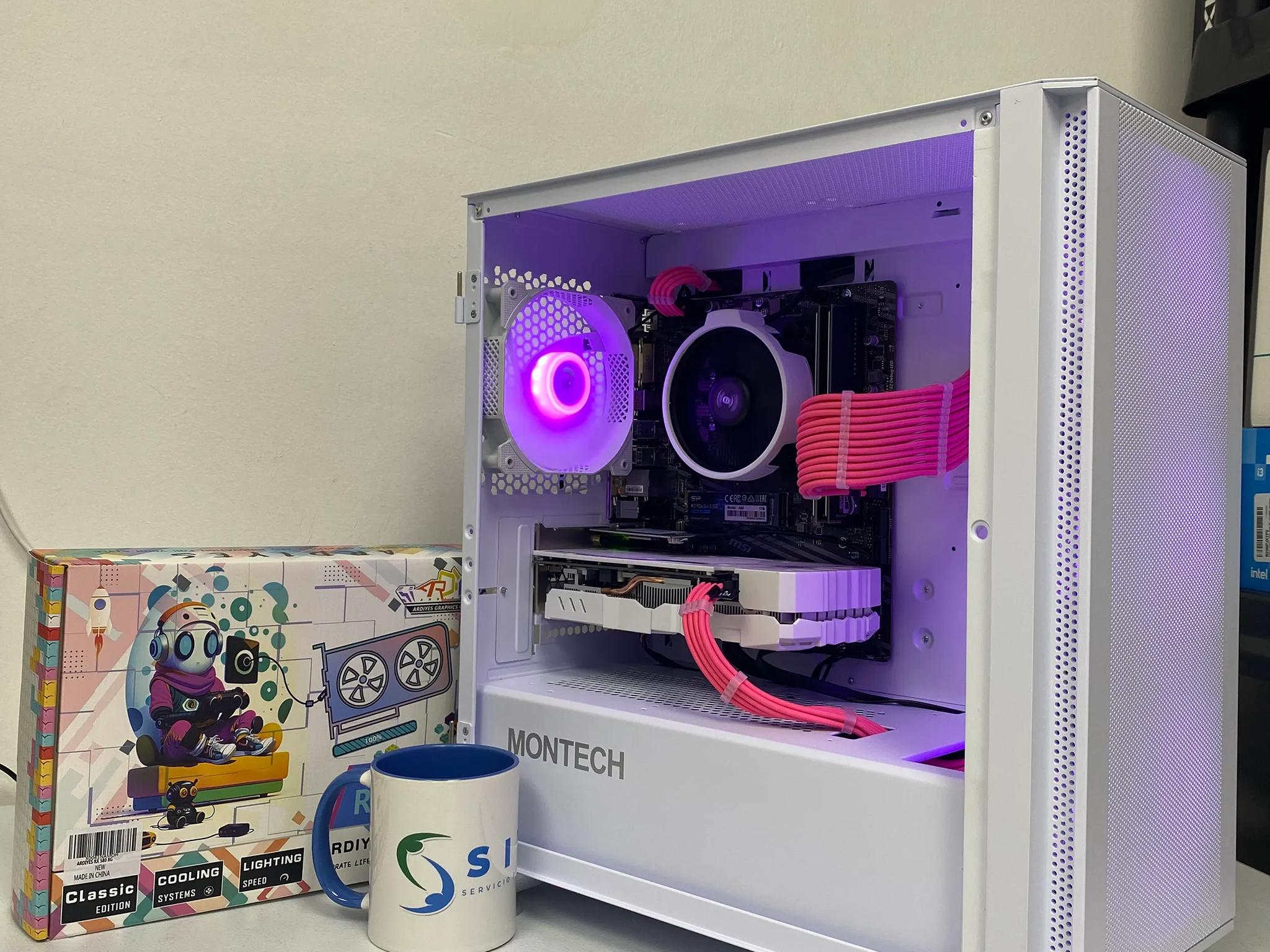 Pink & White Powerhouse | Ryzen 5|16 GB |1TB NVME + 1 TB HD|RX 580