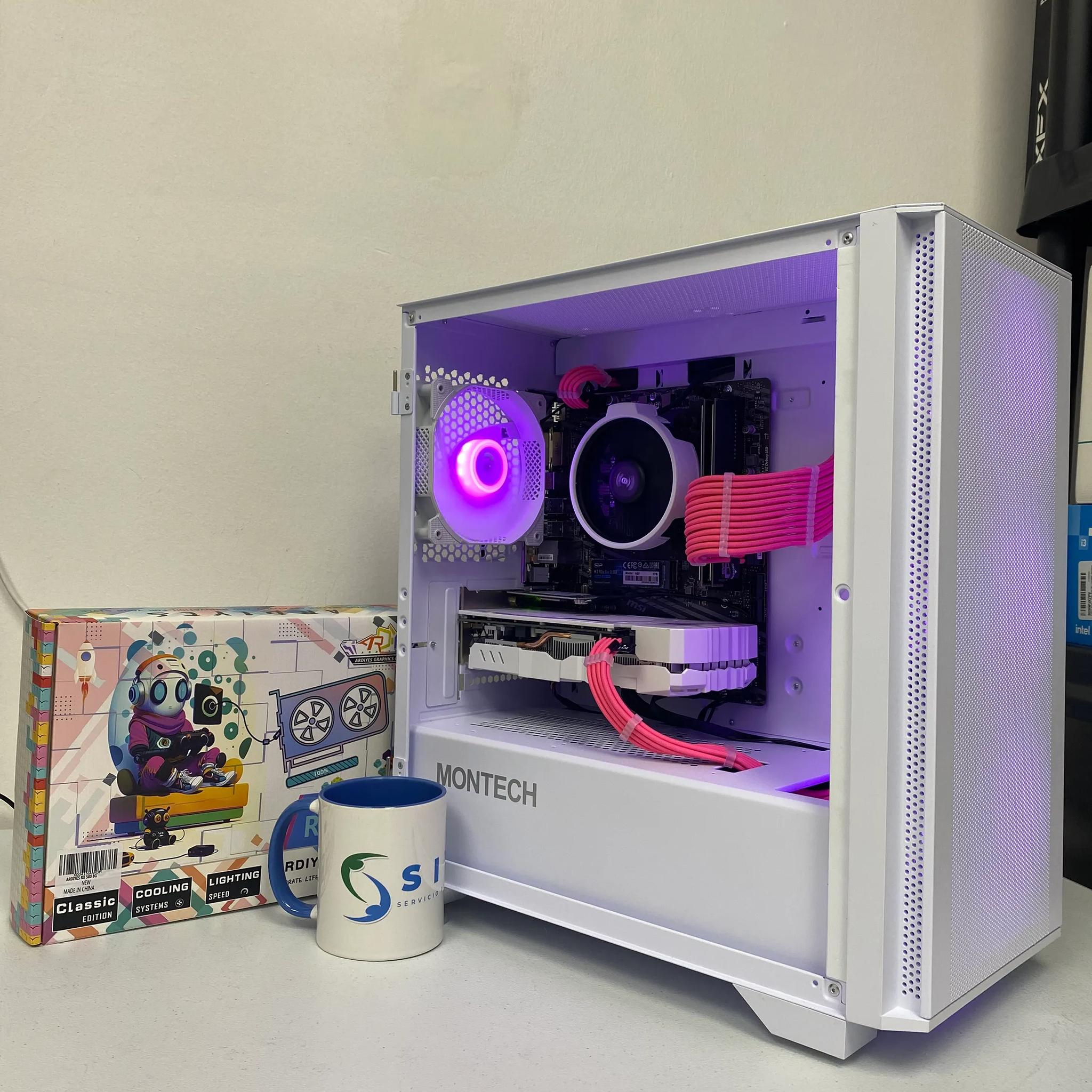 Pink & White Powerhouse | Ryzen 5|16 GB |1TB NVME + 1 TB HD|RX 580