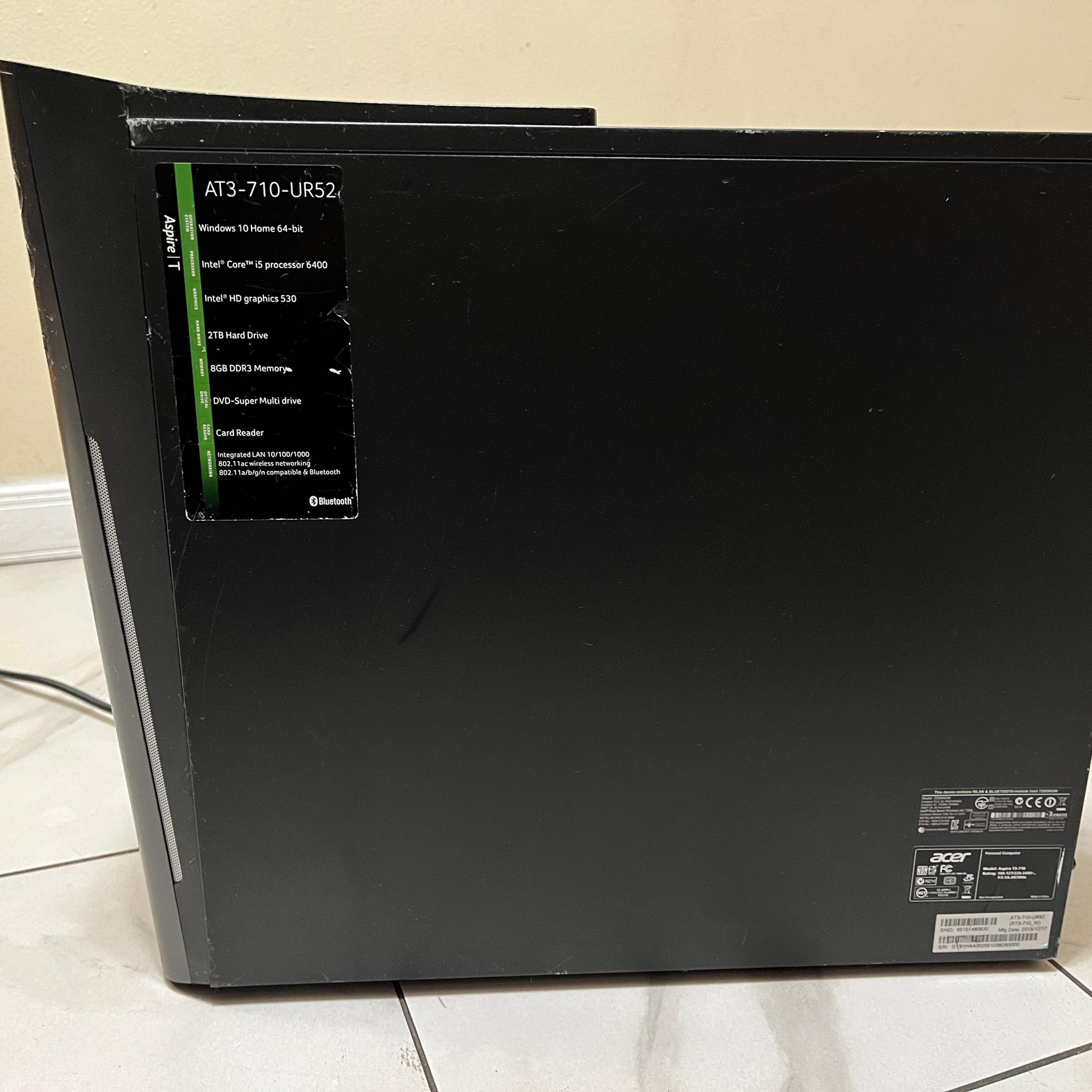 🟢🔥Budget Acer Aspire Gaming PC - GTX 1060 6GB, Intel i5-6400, 16GB RAM, 1.2TB Storage w/ Wi-Fi 🖥️🔵