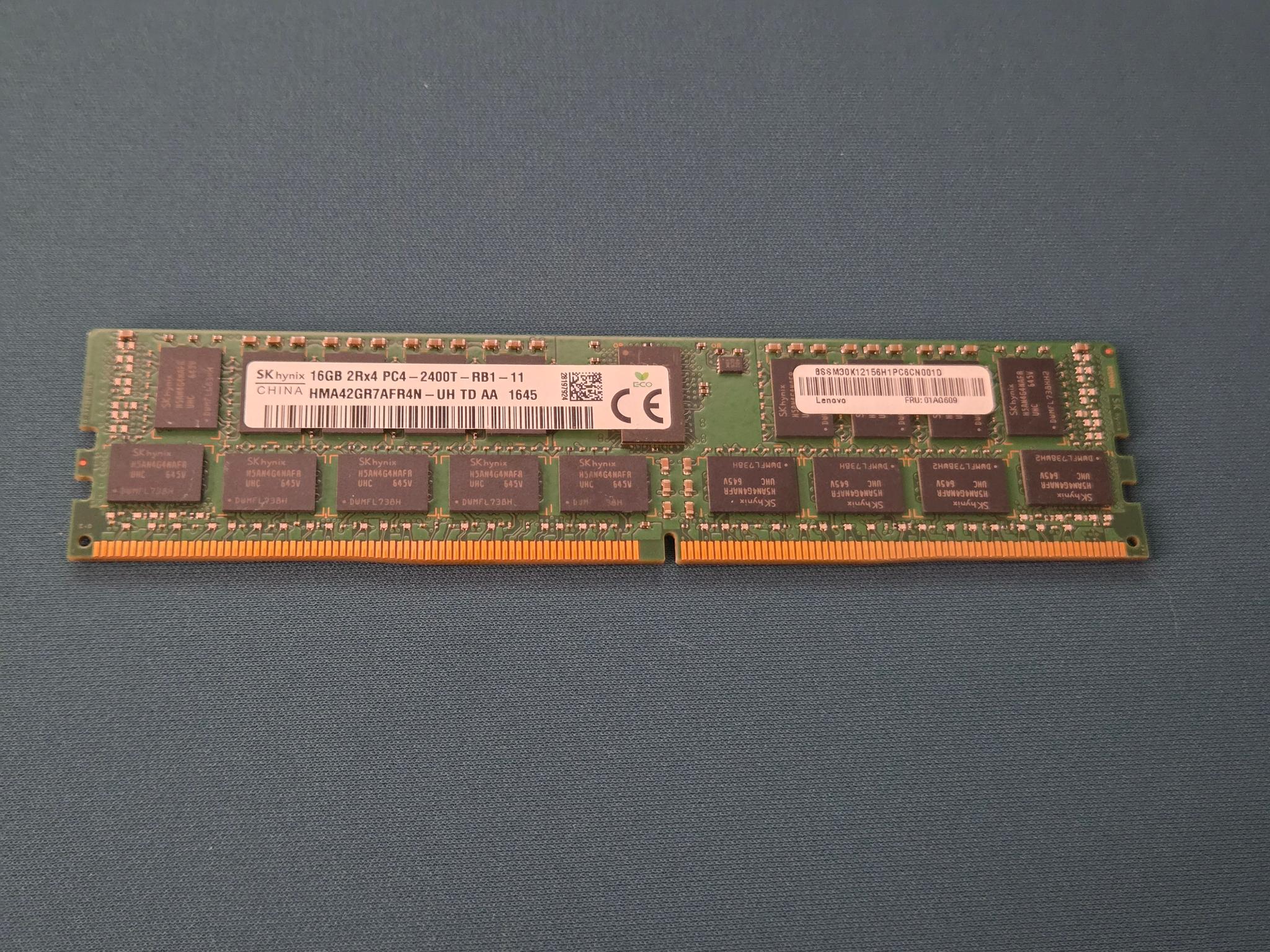 16GB DDR4 ECC Registered Server RAM — SK Hynix 2Rx4 PC4-2400T