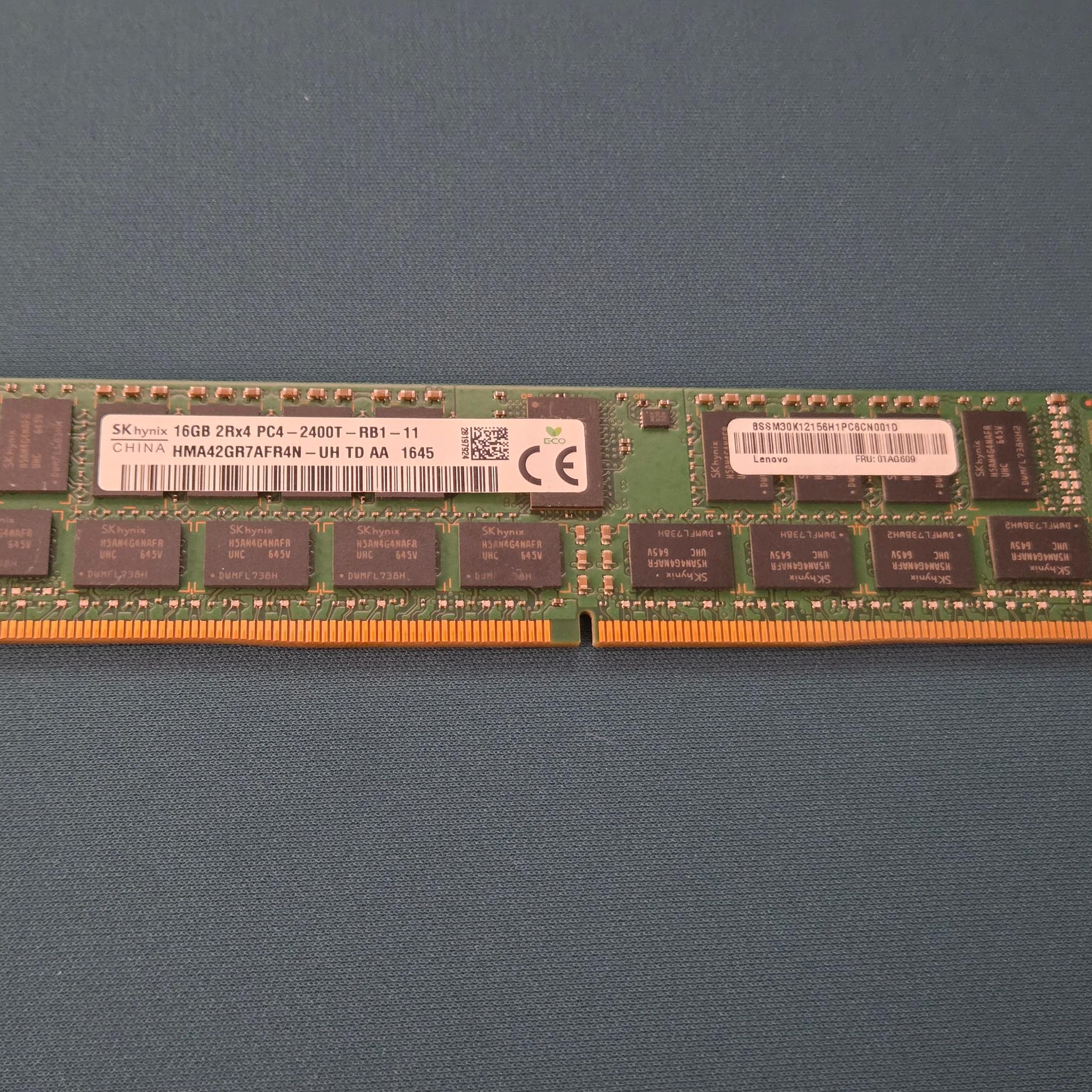 16GB DDR4 ECC Registered Server RAM — SK Hynix 2Rx4 PC4-2400T