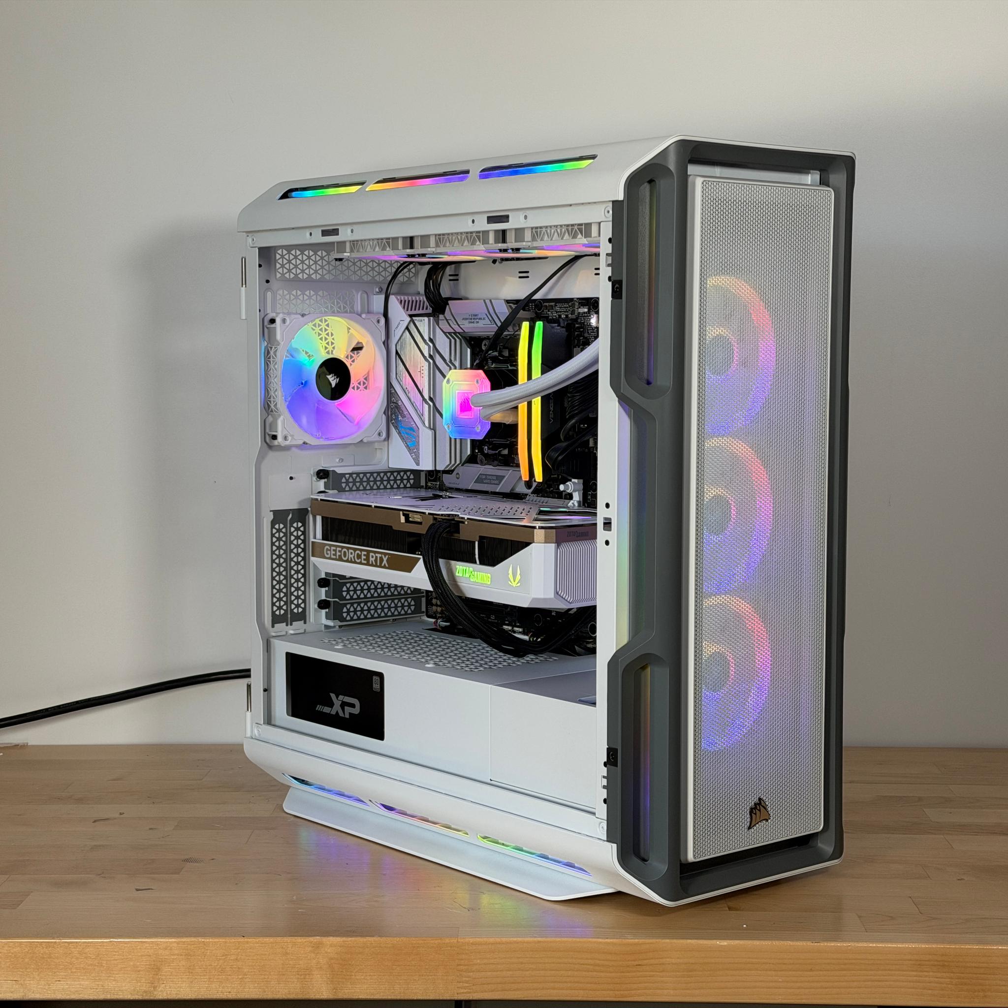 RTX 5080 Whiteout 9800x3d Gaming PC 96gb DDR5 Gen 5 2tb nvme ssd