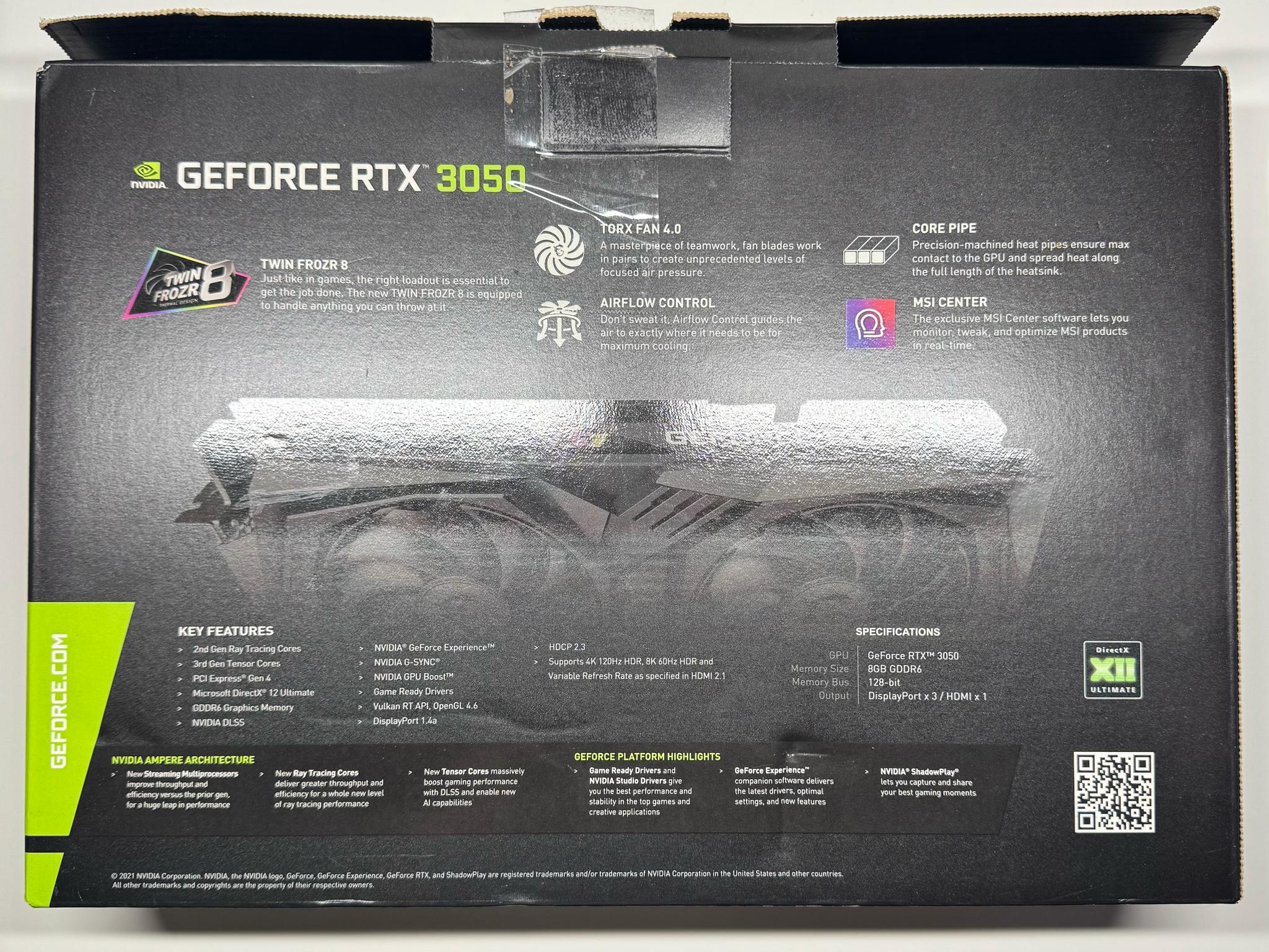 MSI VENTUS 2X GeForce RTX 3050 8GB - Image 5