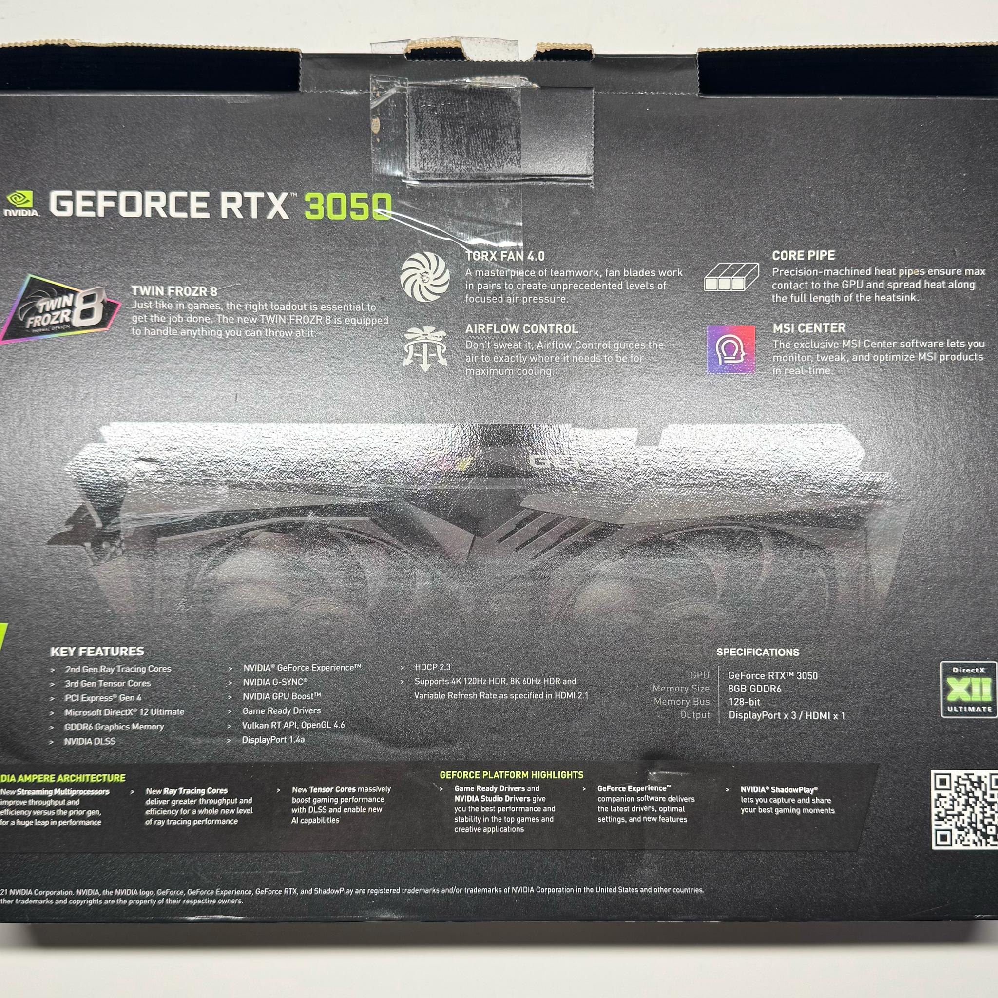 MSI VENTUS 2X GeForce RTX 3050 8GB