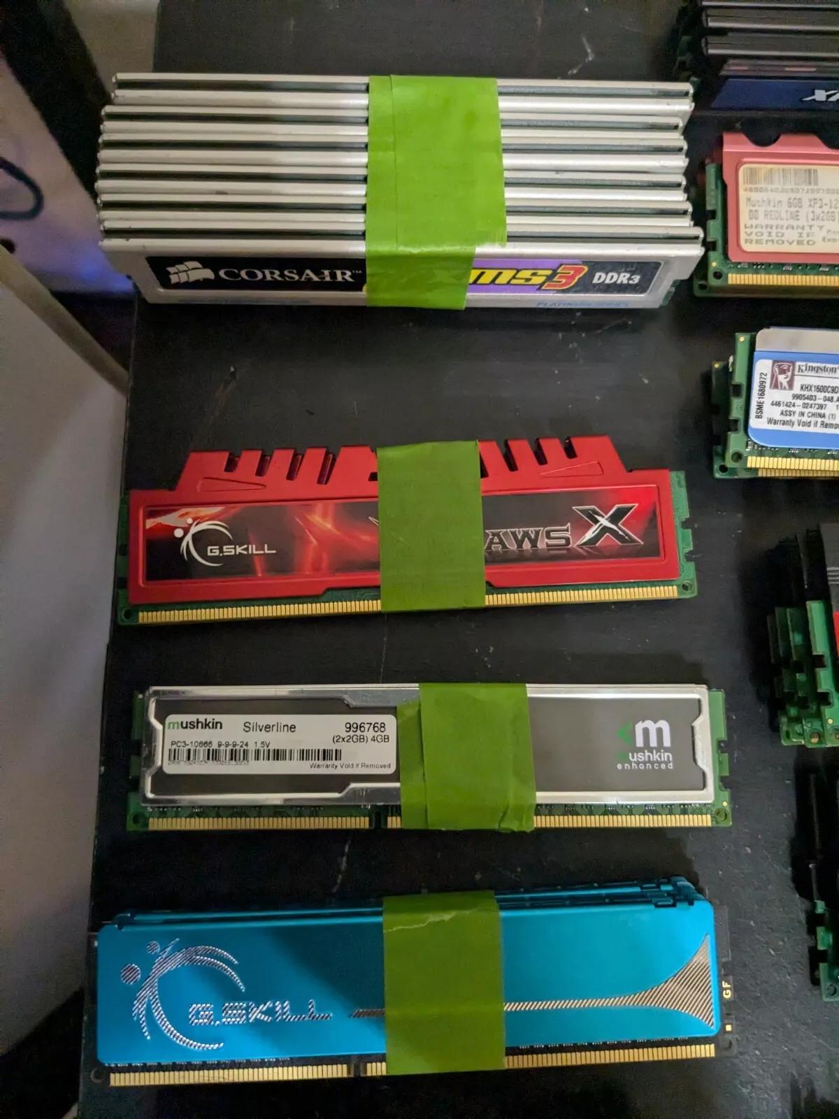 High End DDR3 Lot 2GB x 46, 92GB Corsair G.Skill Mushkin OCZ Kingston Patriot