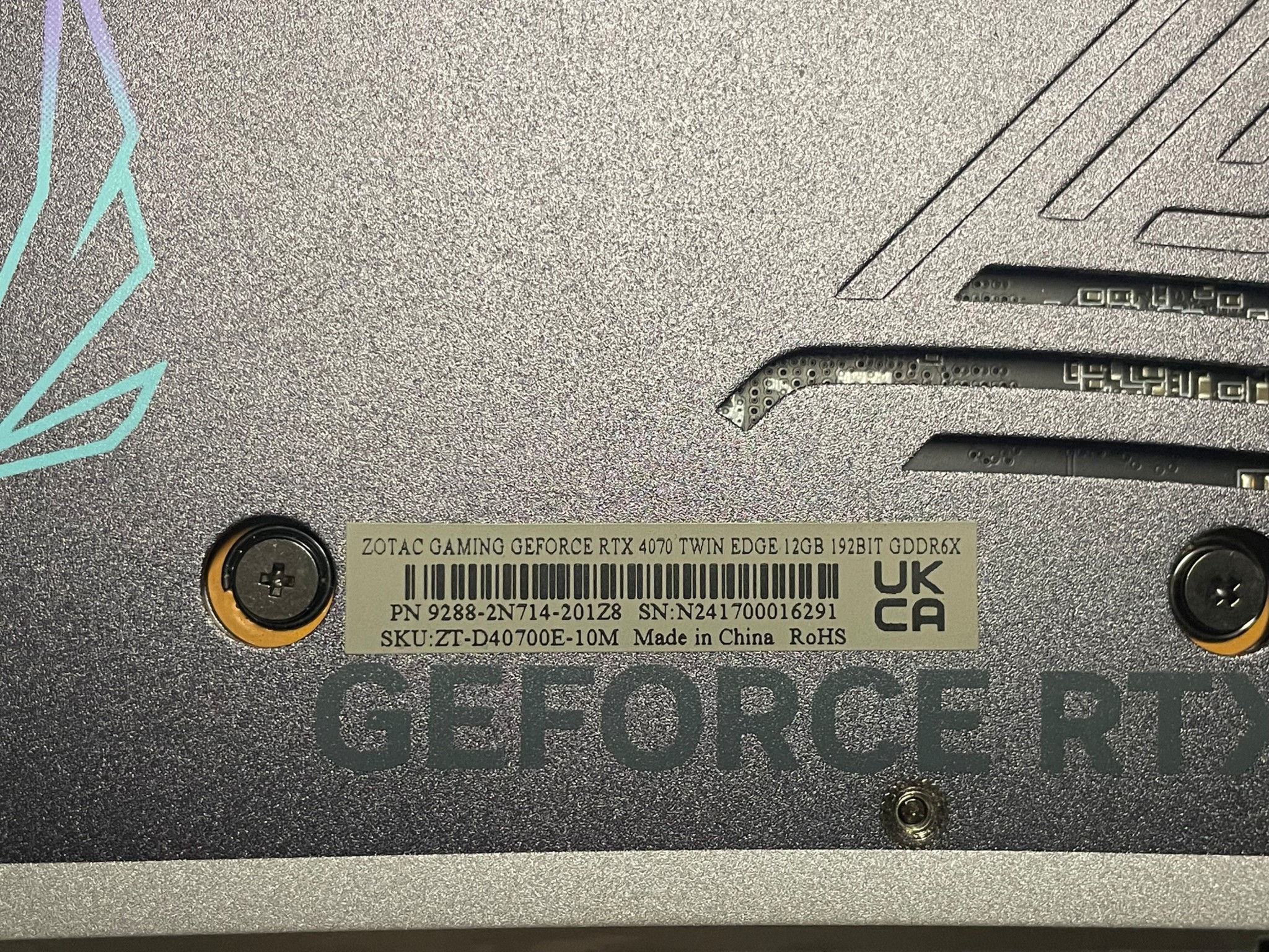 ZOTAC Gaming GeForce RTX 4070 Twin Edge OC GDDR6 DLSS 3 12GB